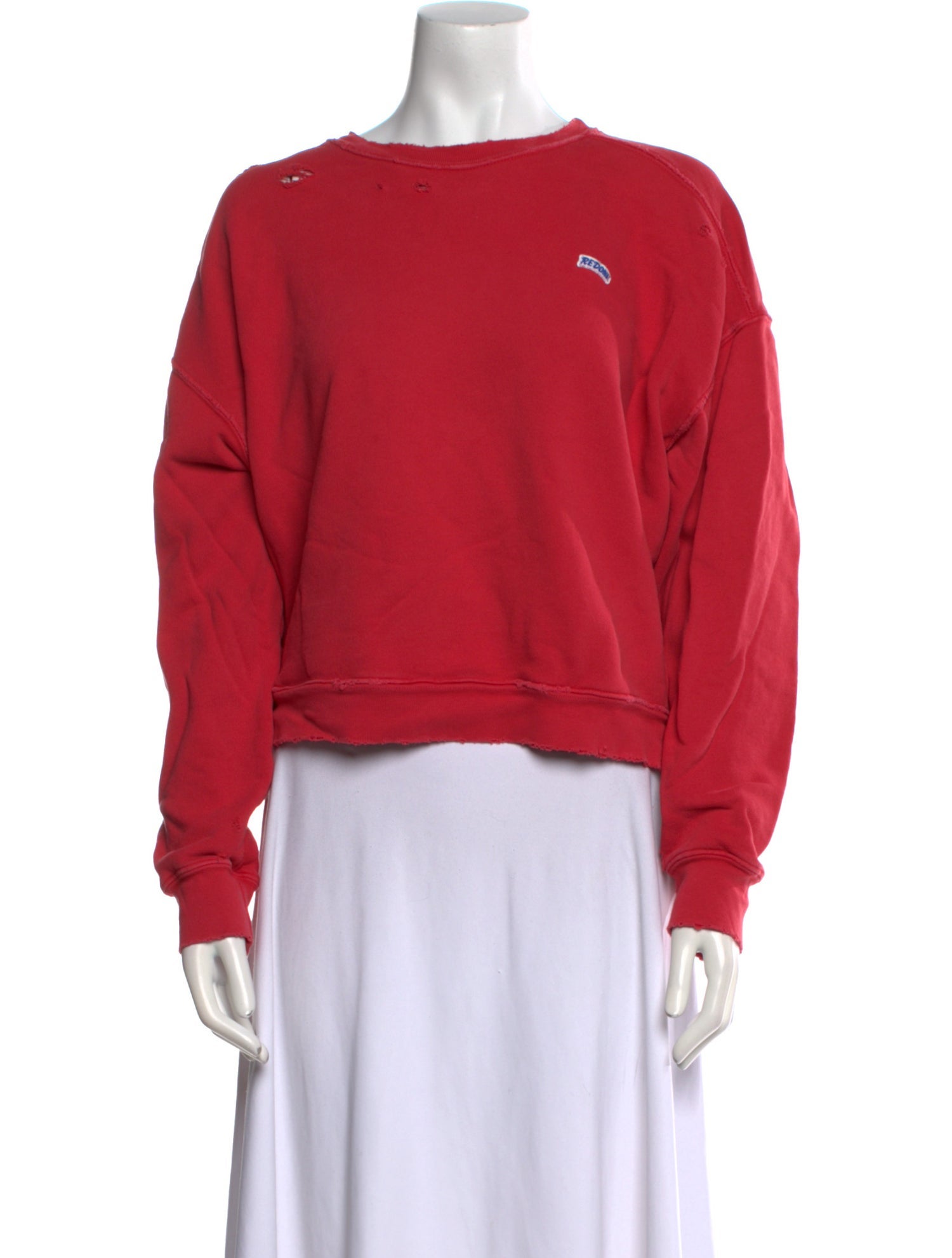 RE/DONE Bateau Neckline Long Sleeve Sweatshirt