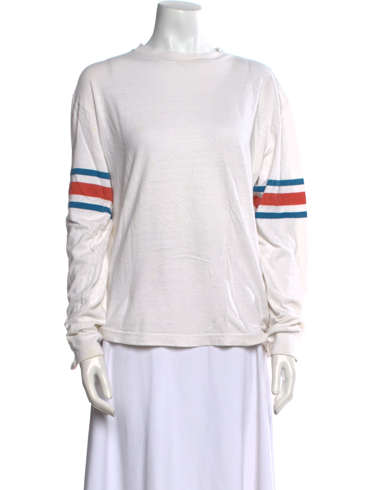 RE/DONE Striped Crew Neck Sweatshirt