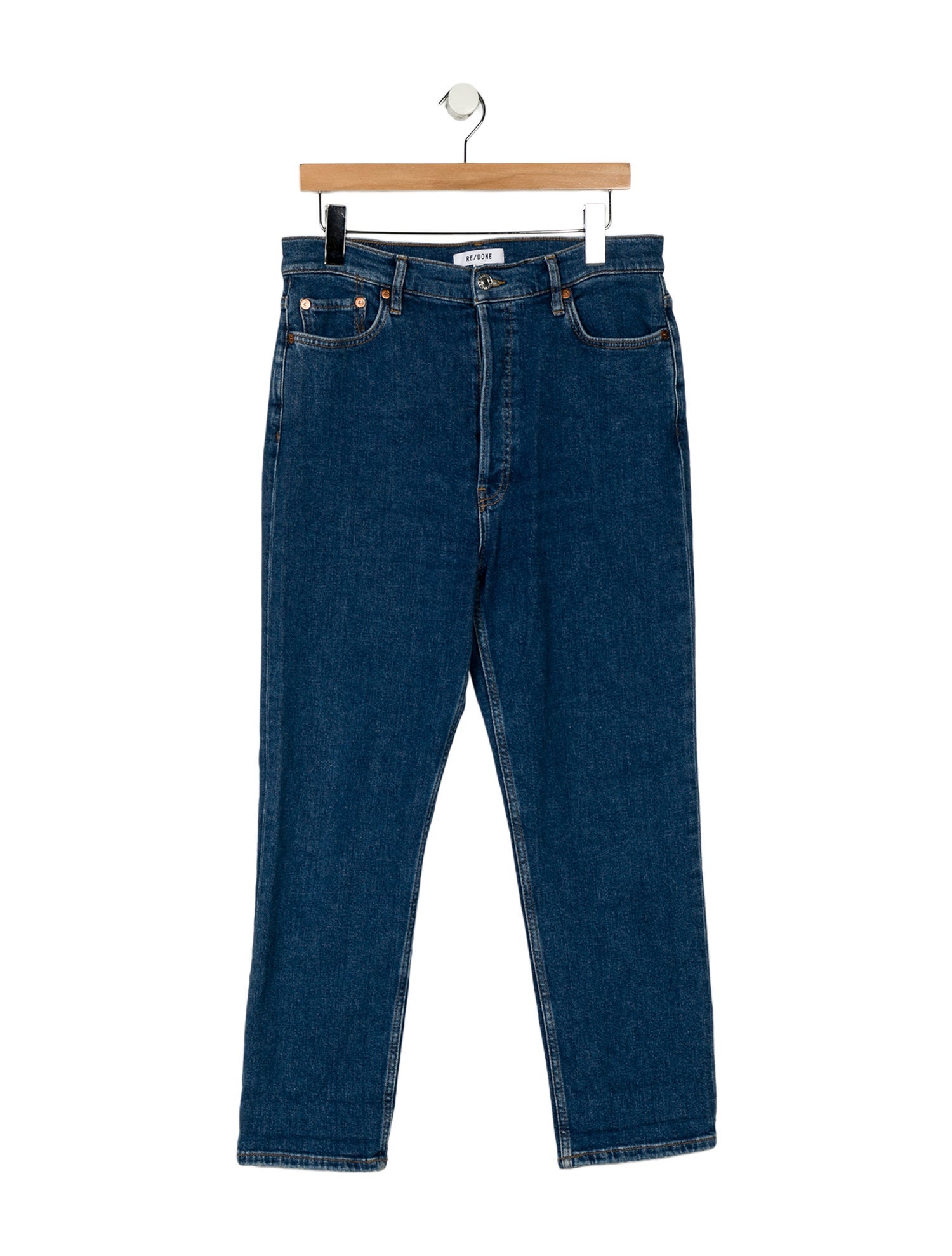 RE/DONE High-Rise Straight Leg Jeans