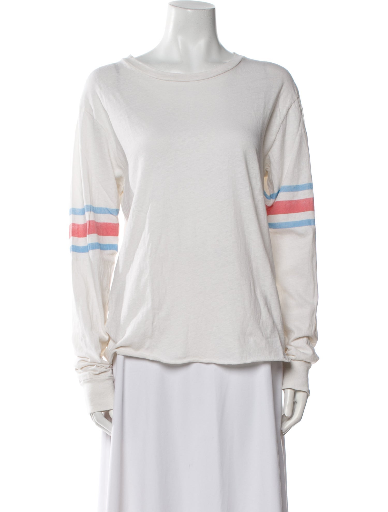 RE/DONE Striped Scoop Neck Sweatshirt