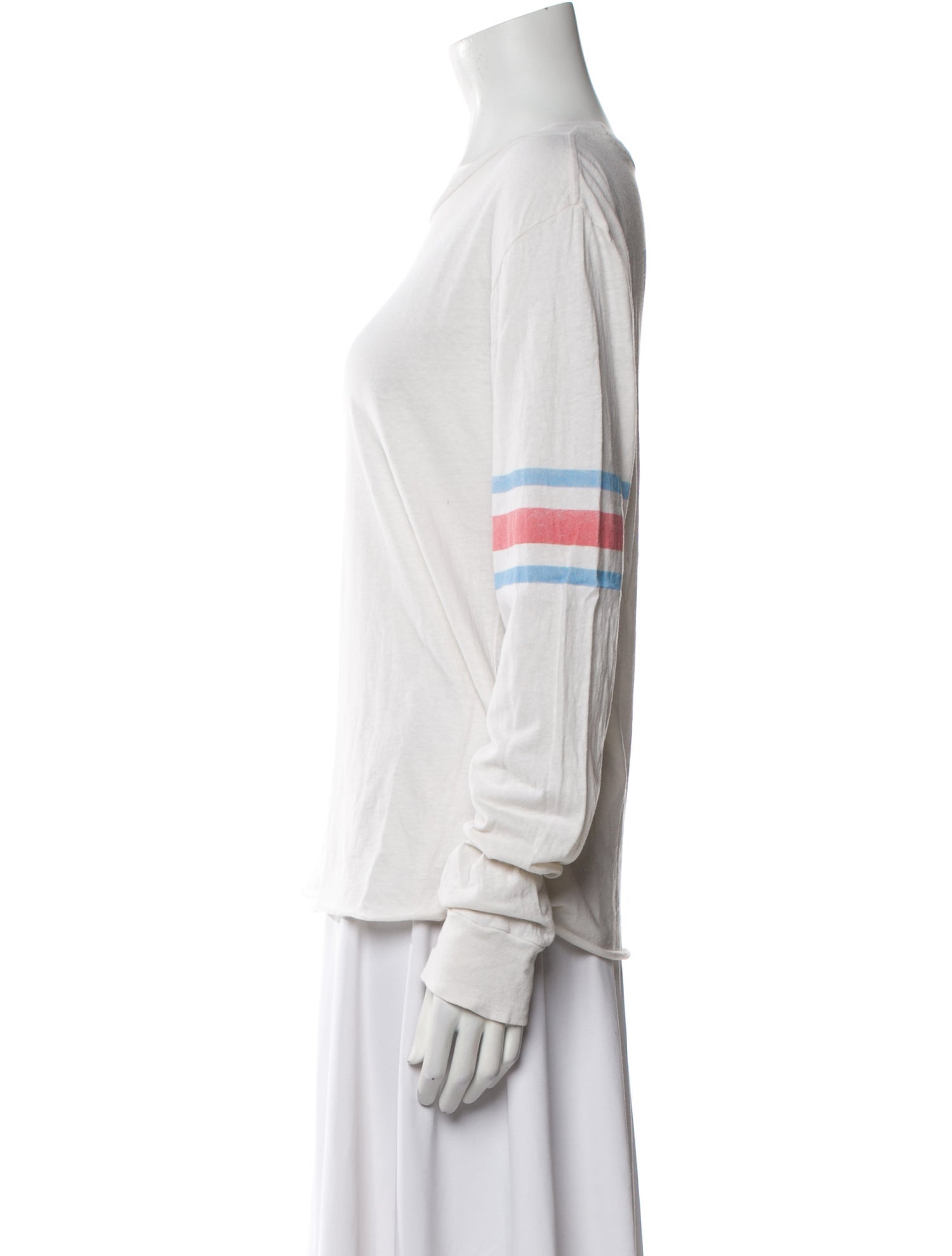 RE/DONE Striped Scoop Neck Sweatshirt