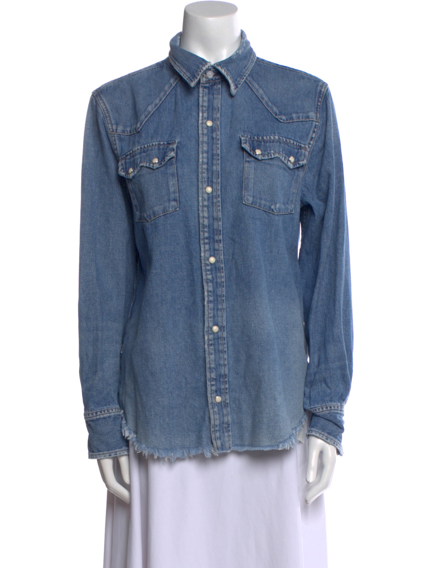 RE/DONE Long Sleeve Button-Up Top