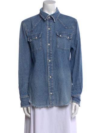 RE/DONE Long Sleeve Button-Up Top