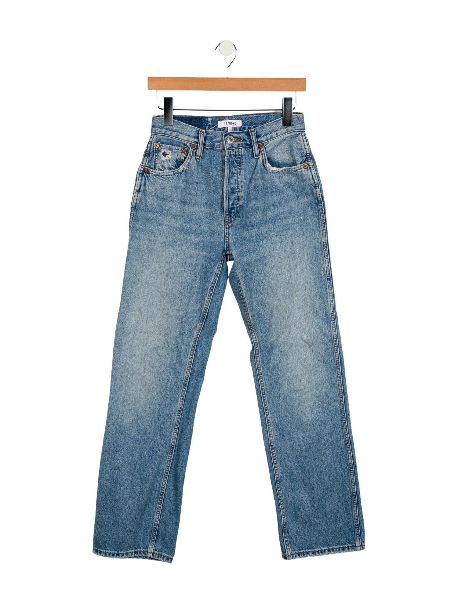 RE/DONE Mid-Rise Straight Leg Jeans