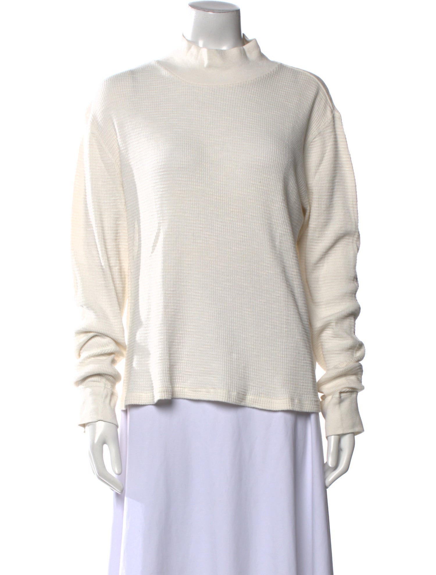 RE/DONE Mock Neck Long Sleeve Sweatshirt