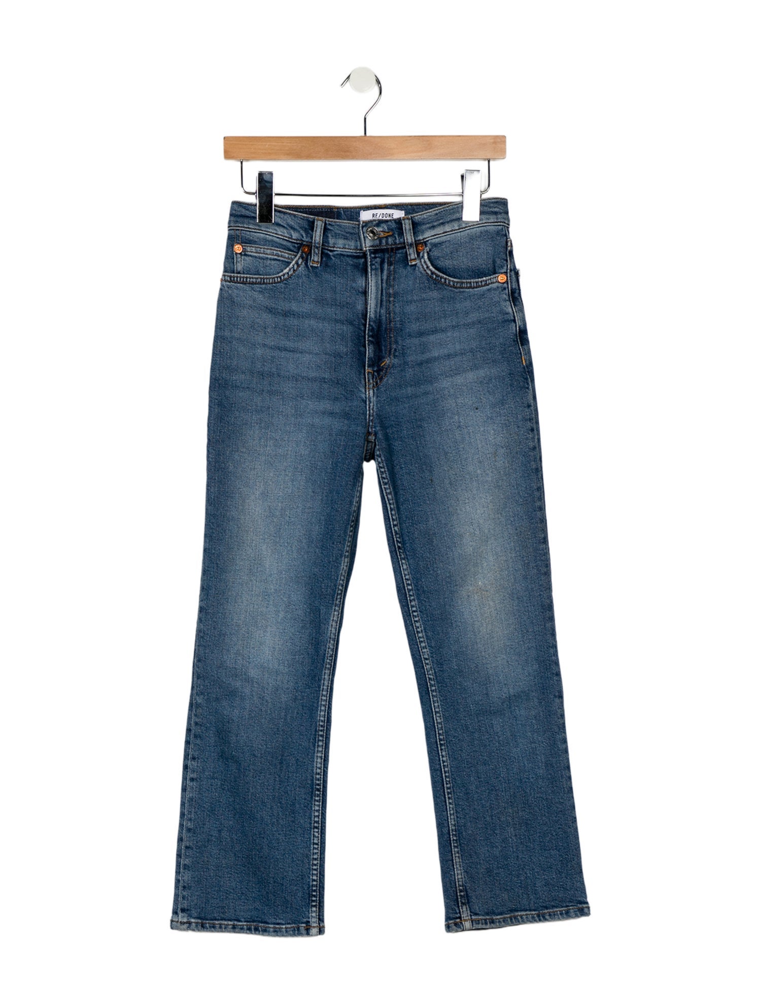 RE/DONE High-Rise Straight Leg Jeans