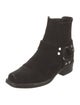 RE/DONE Suede Studded Accents Moto Boots