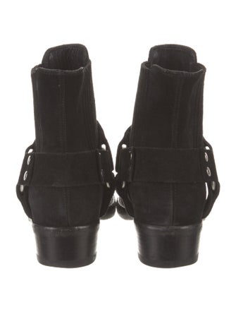RE/DONE Suede Studded Accents Moto Boots