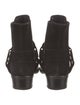 RE/DONE Suede Studded Accents Moto Boots