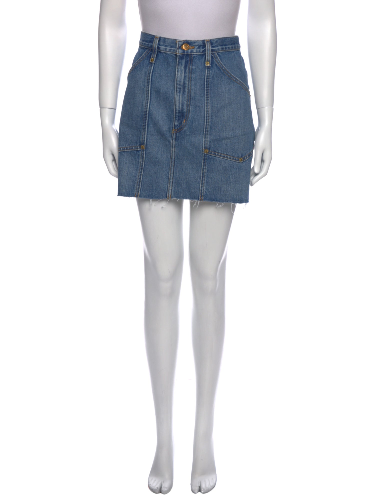 RE/DONE Distressed Accents Mini Skirt