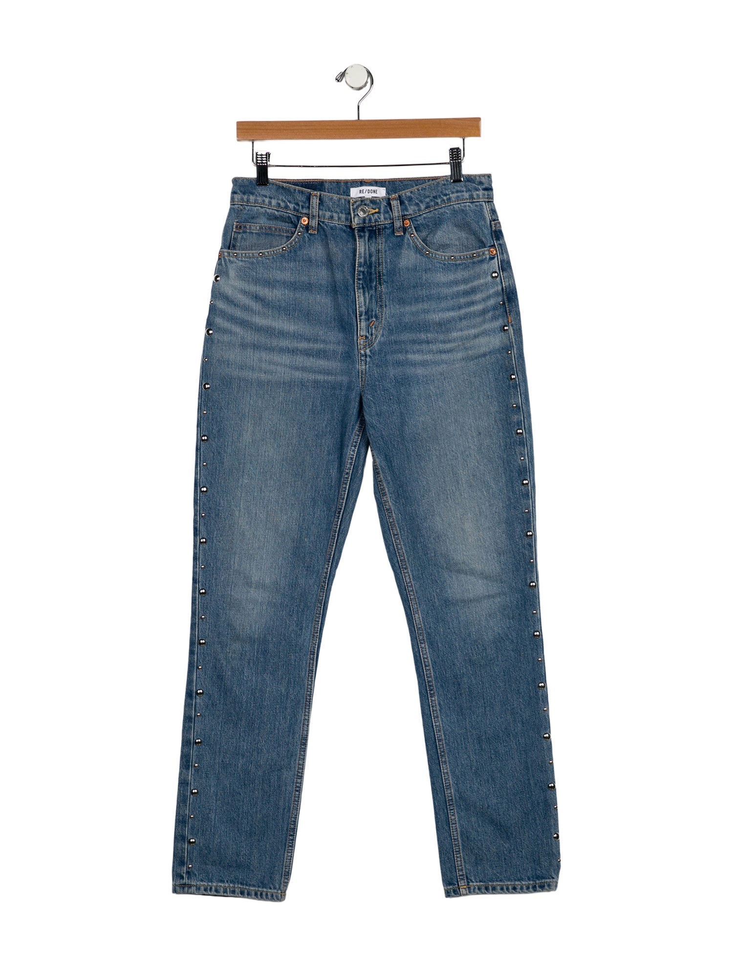 RE/DONE High-Rise Straight Leg Jeans