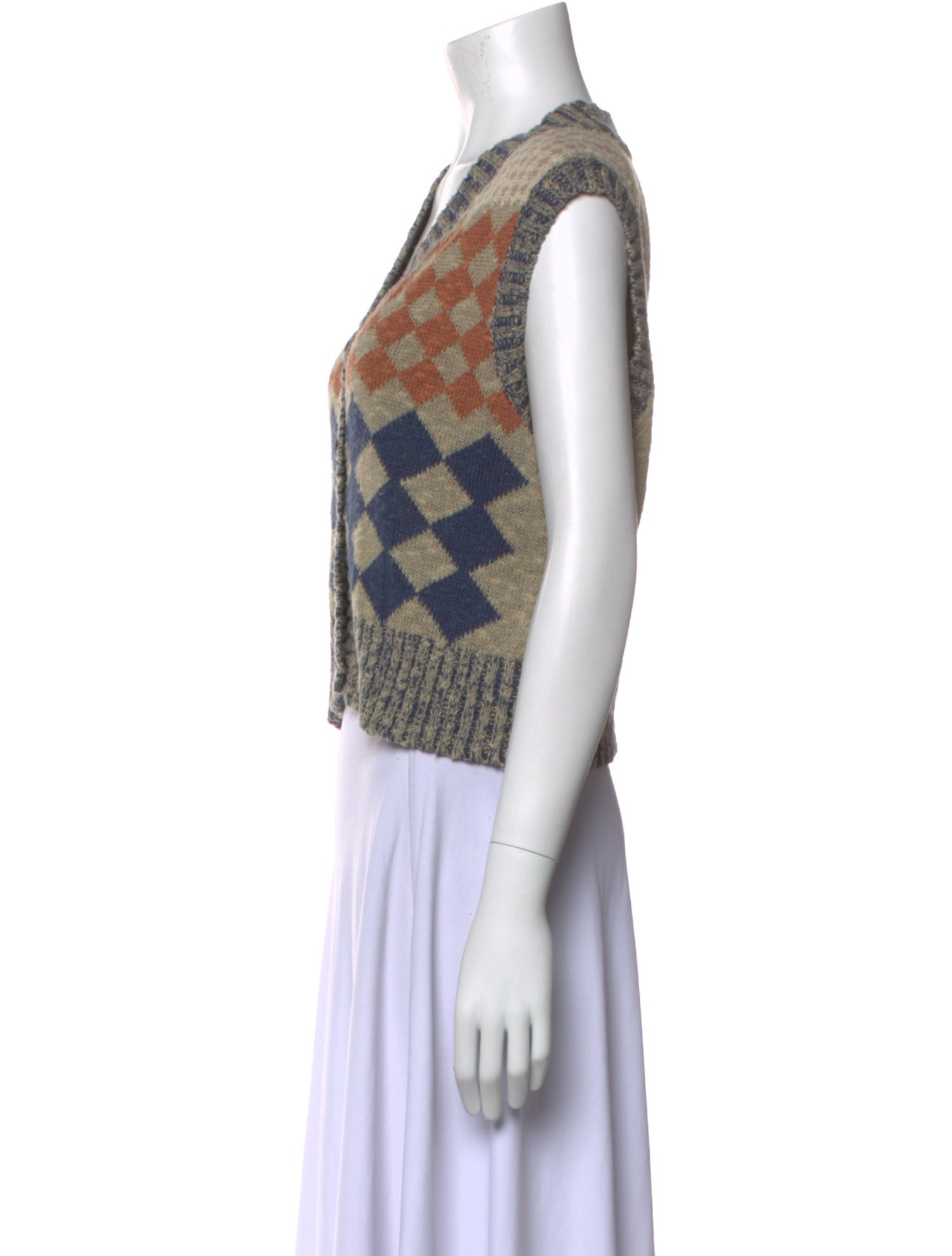 RE/DONE Linen Printed Crop Top