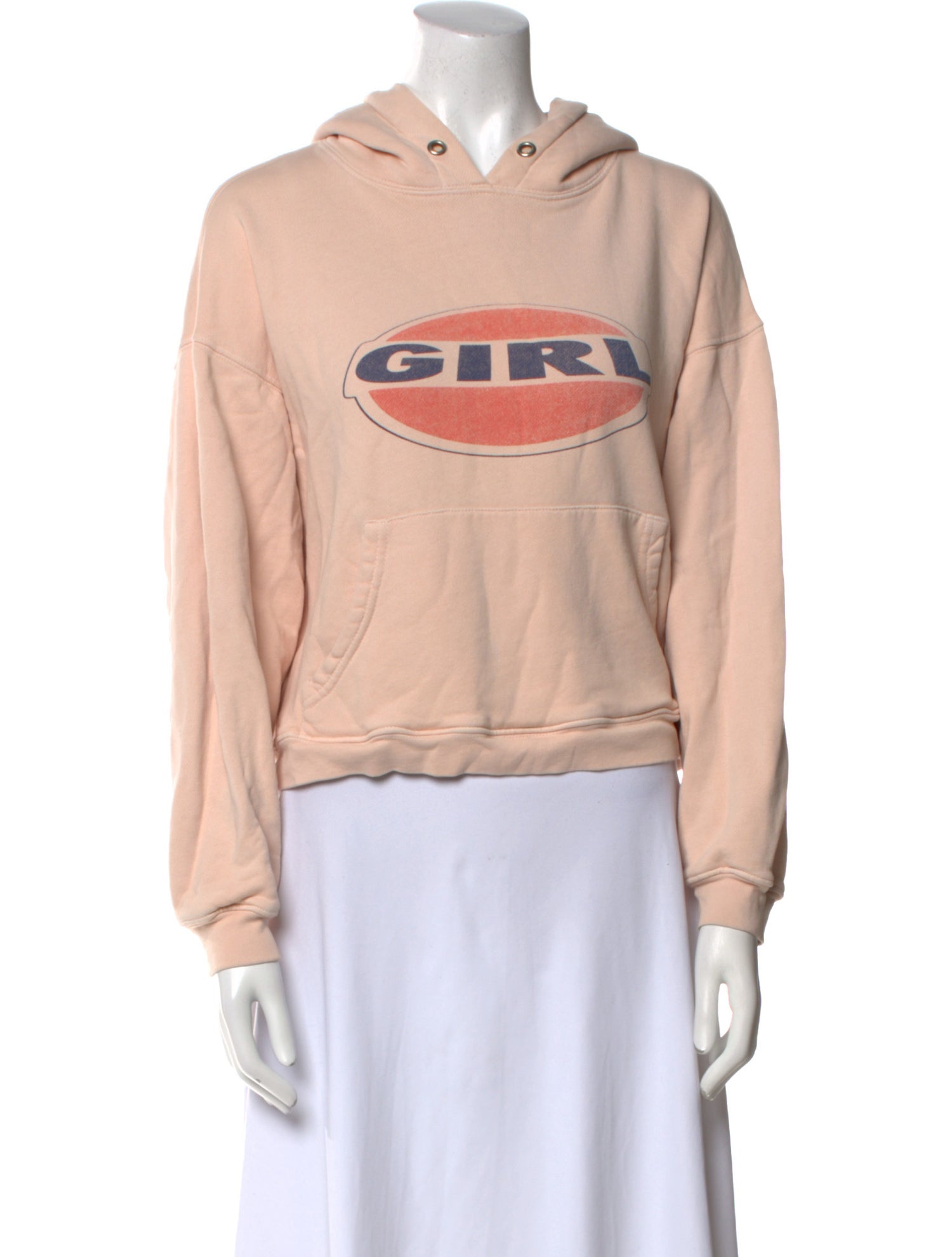 RE/DONE Graphic Print Mock Neck Sweatshirt