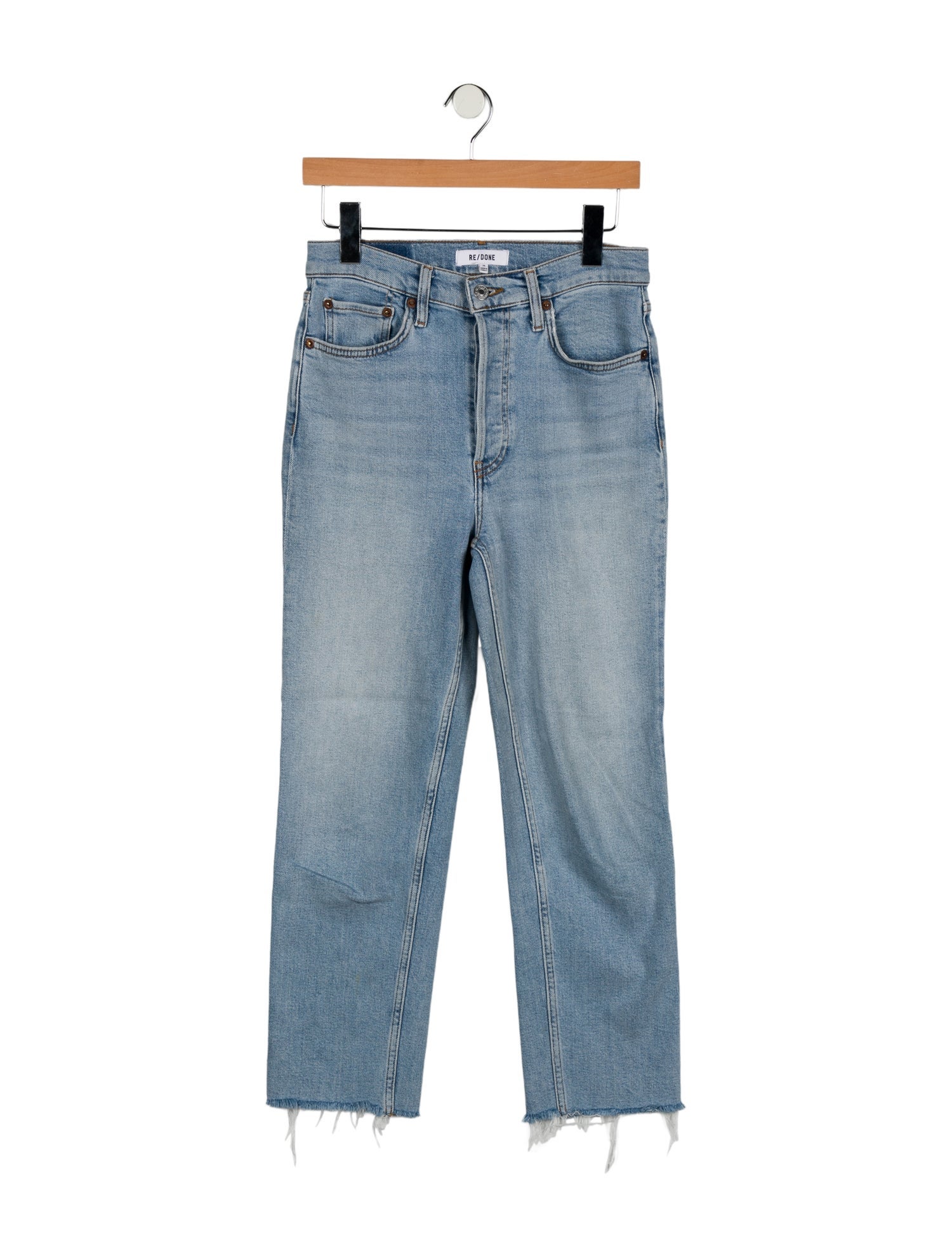 RE/DONE High-Rise Straight Leg Jeans
