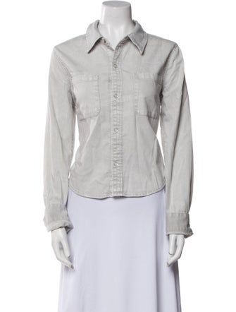 RE/DONE Long Sleeve Button-Up Top