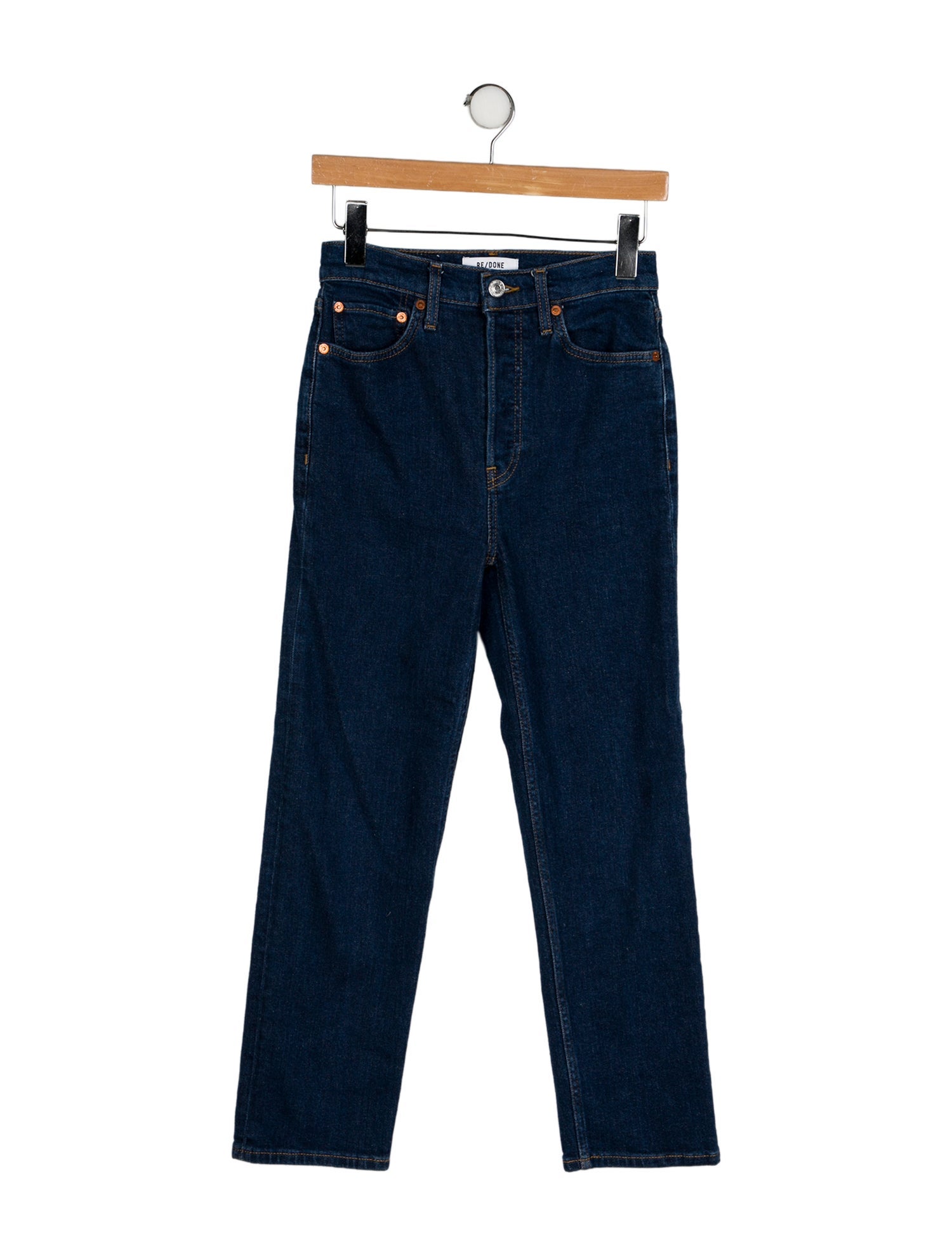 RE/DONE High-Rise Straight Leg Jeans