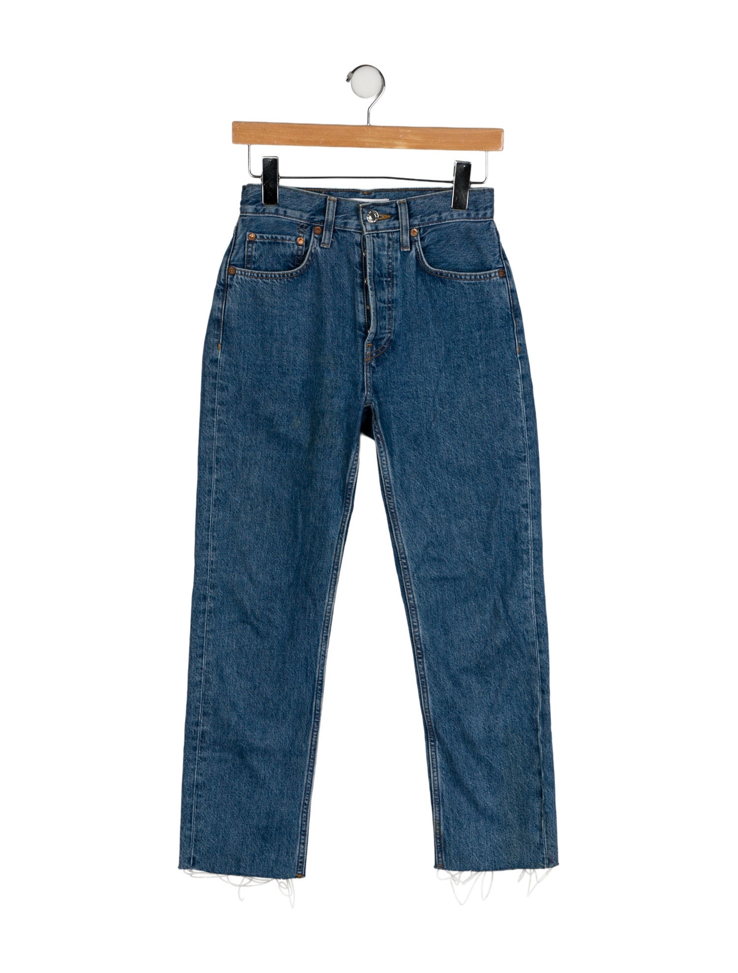 RE/DONE Mid-Rise Straight Leg Jeans