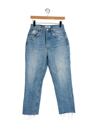 RE/DONE High-Rise Straight Leg Jeans