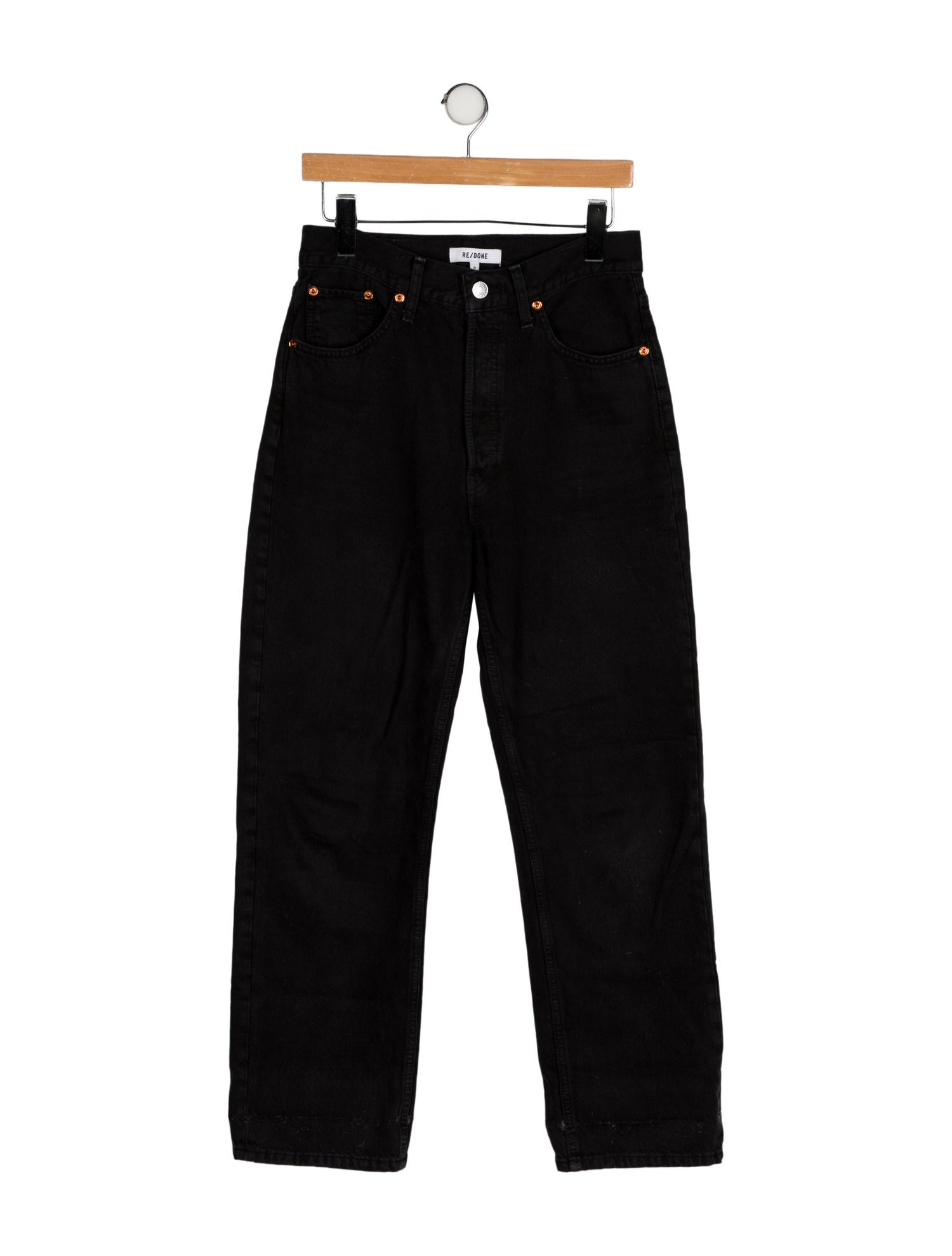 RE/DONE High-Rise Straight Leg Jeans
