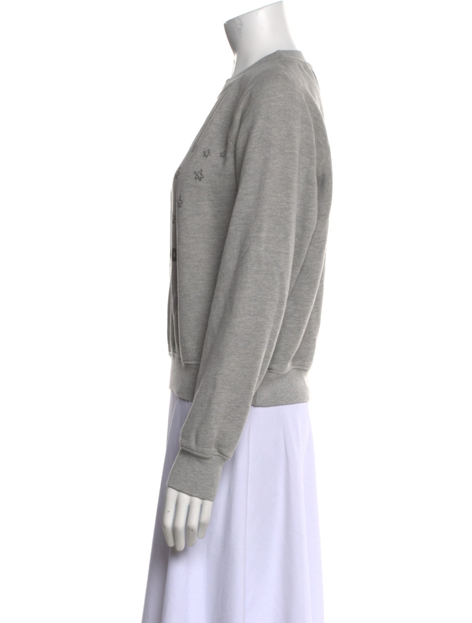 RE/DONE Graphic Print Crew Neck Sweatshirt