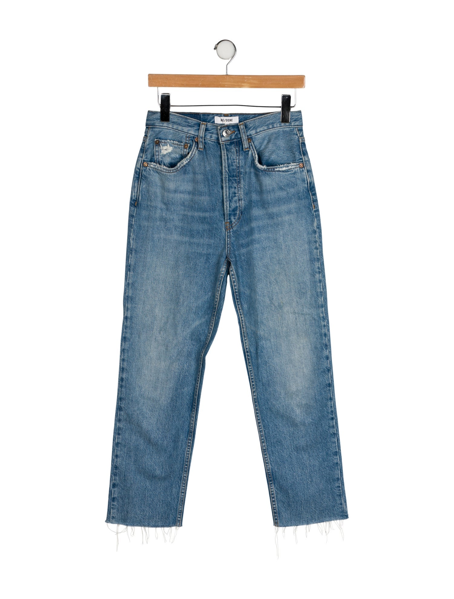 RE/DONE High-Rise Straight Leg Jeans