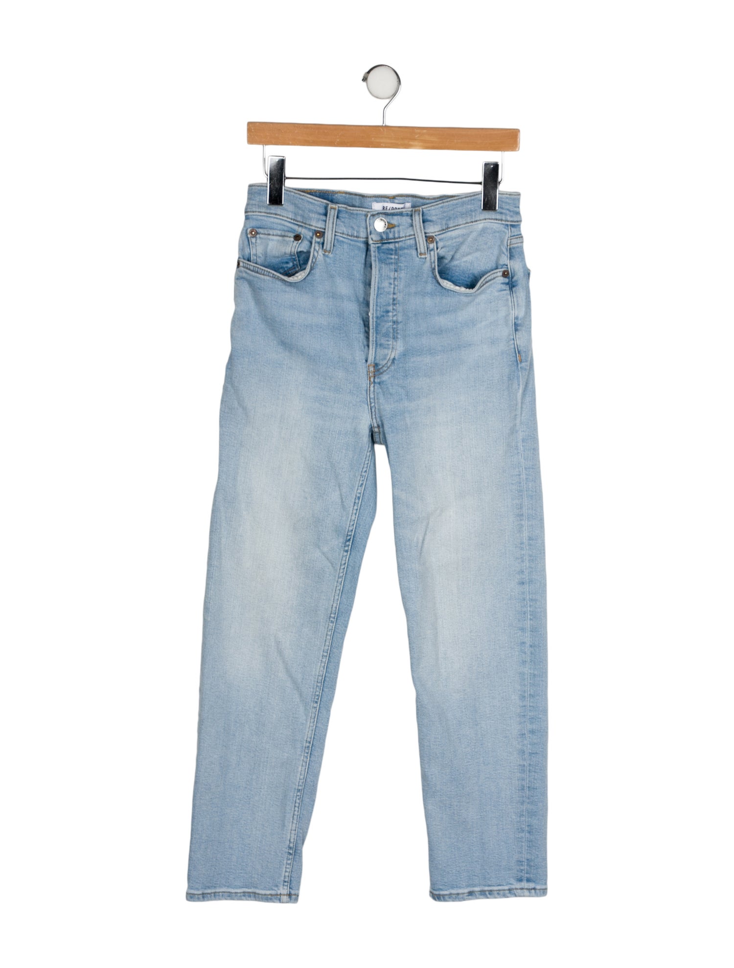 RE/DONE High-Rise Straight Leg Jeans