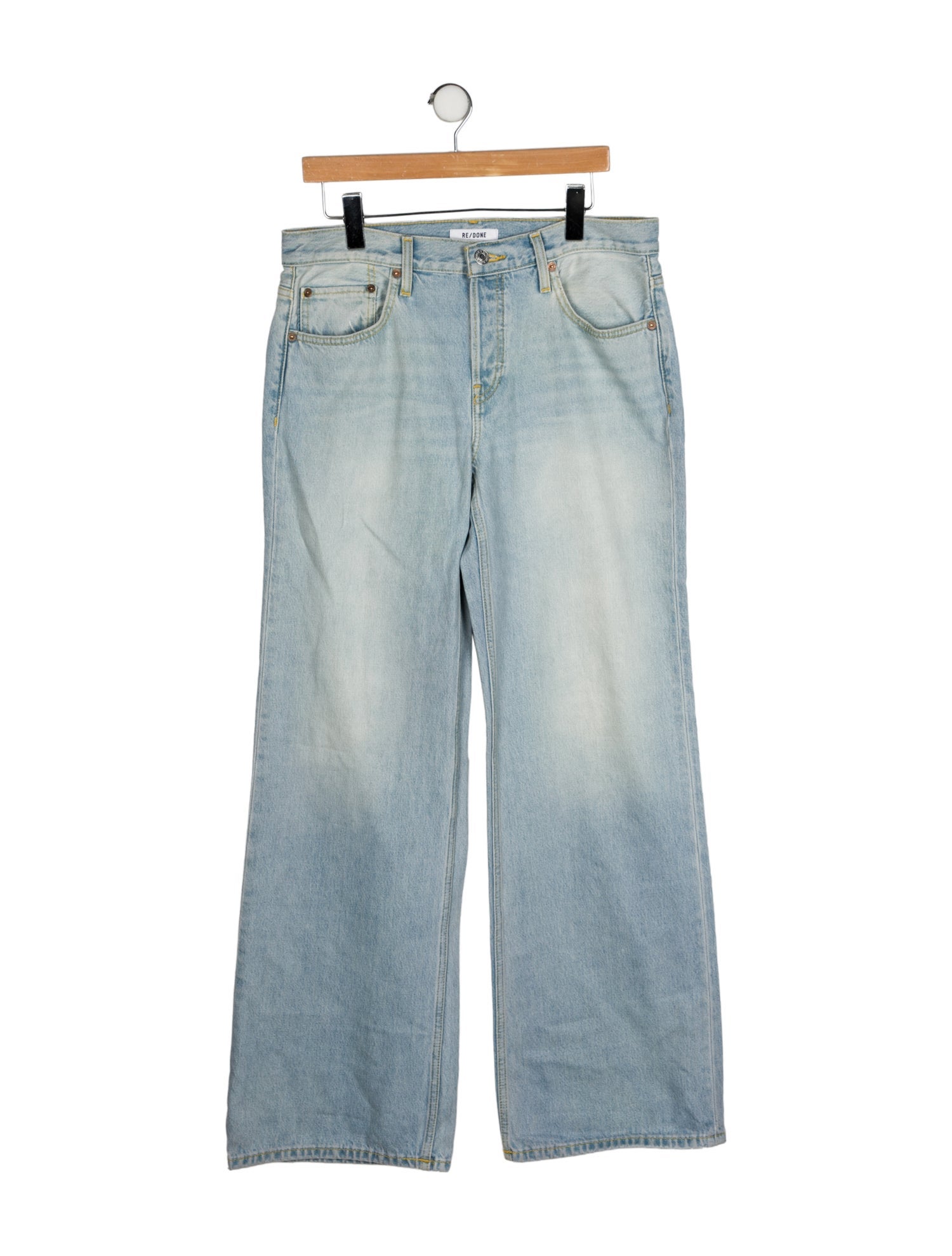 RE/DONE Mid-Rise Wide Leg Jeans