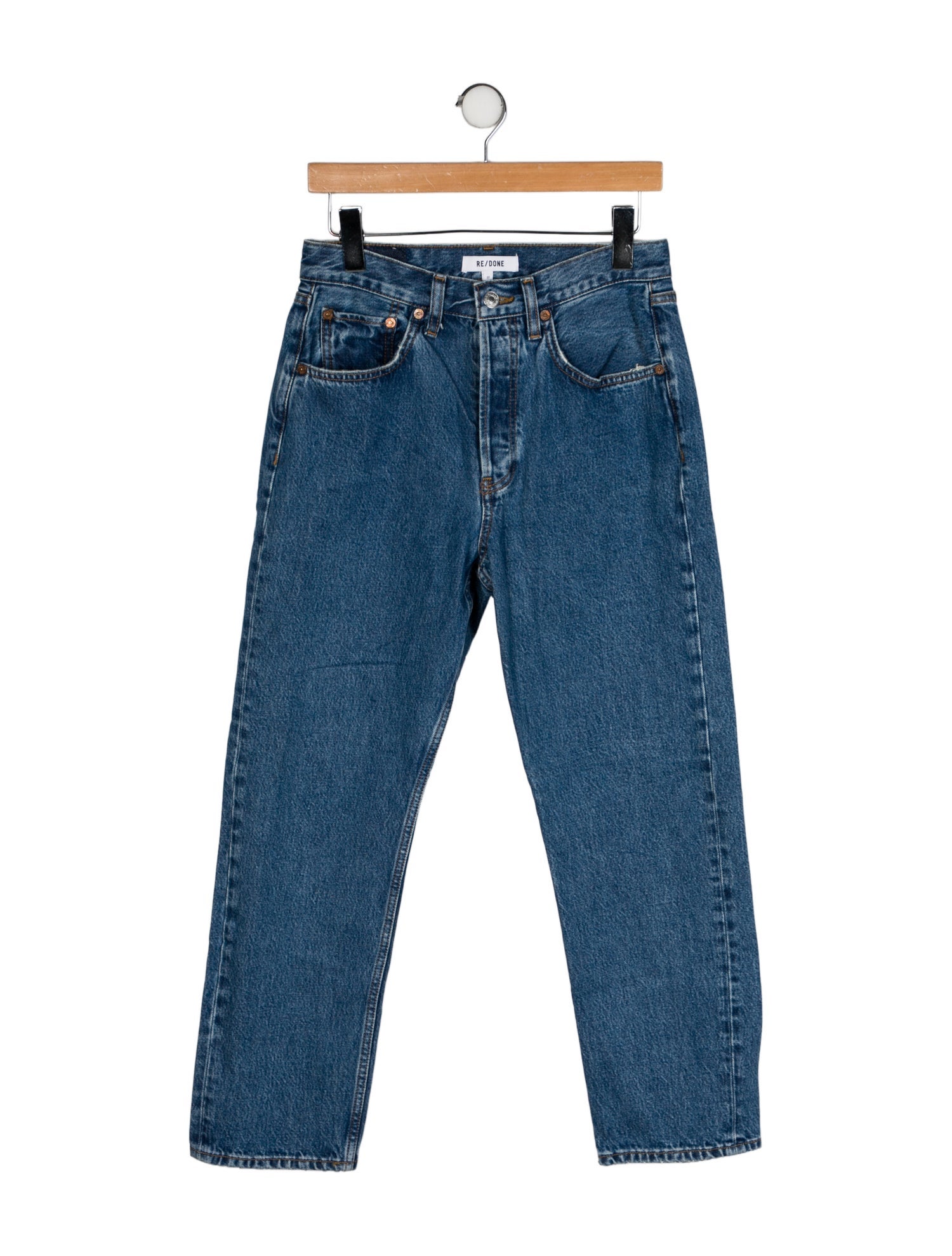 RE/DONE High-Rise Straight Leg Jeans