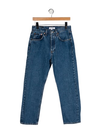 RE/DONE High-Rise Straight Leg Jeans