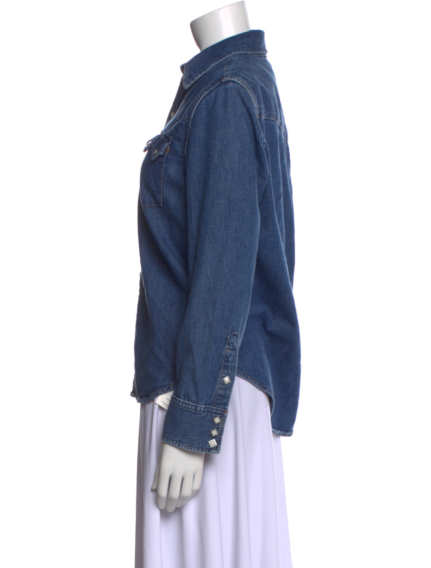 RE/DONE Long Sleeve Button-Up Top