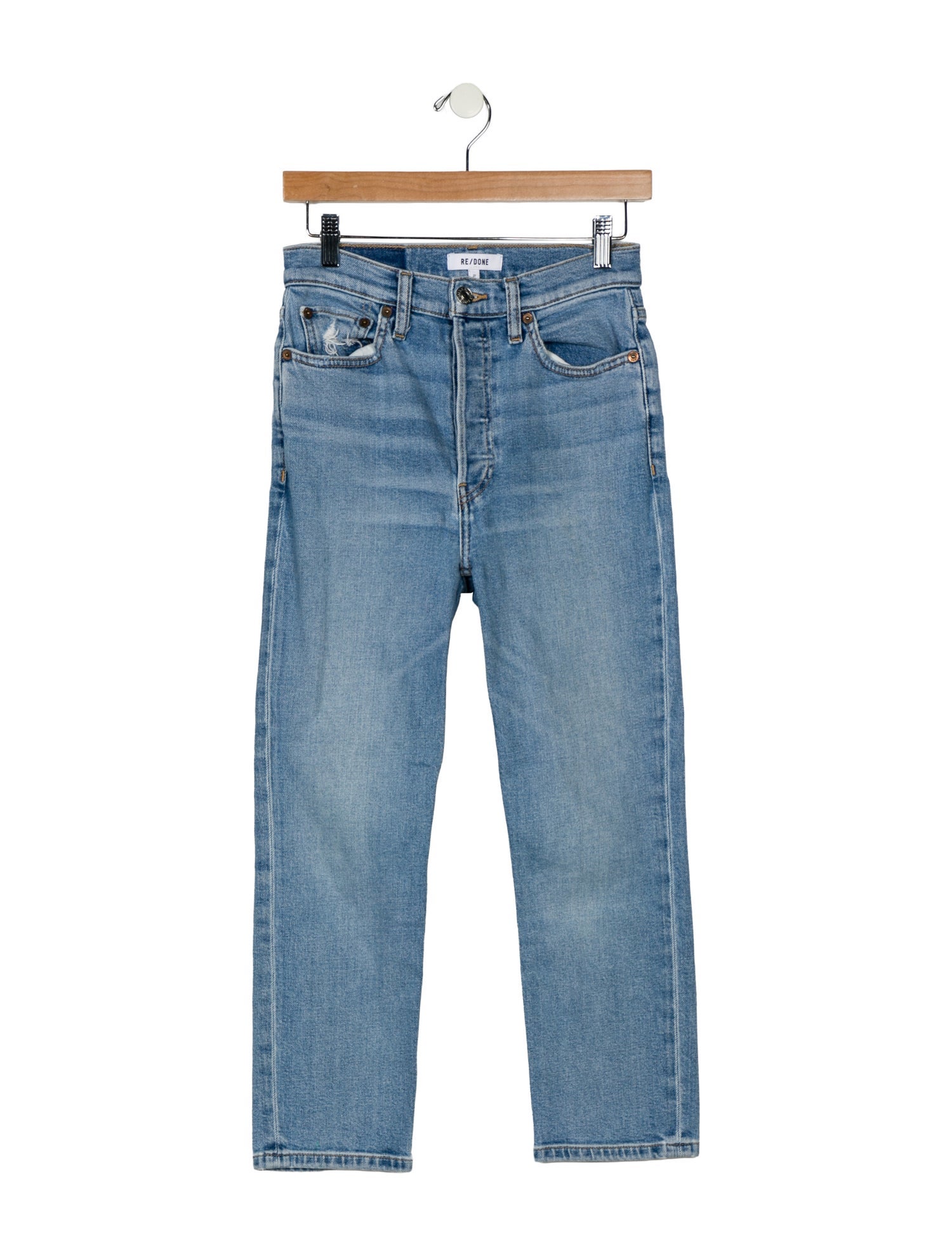 RE/DONE High-Rise Straight Leg Jeans