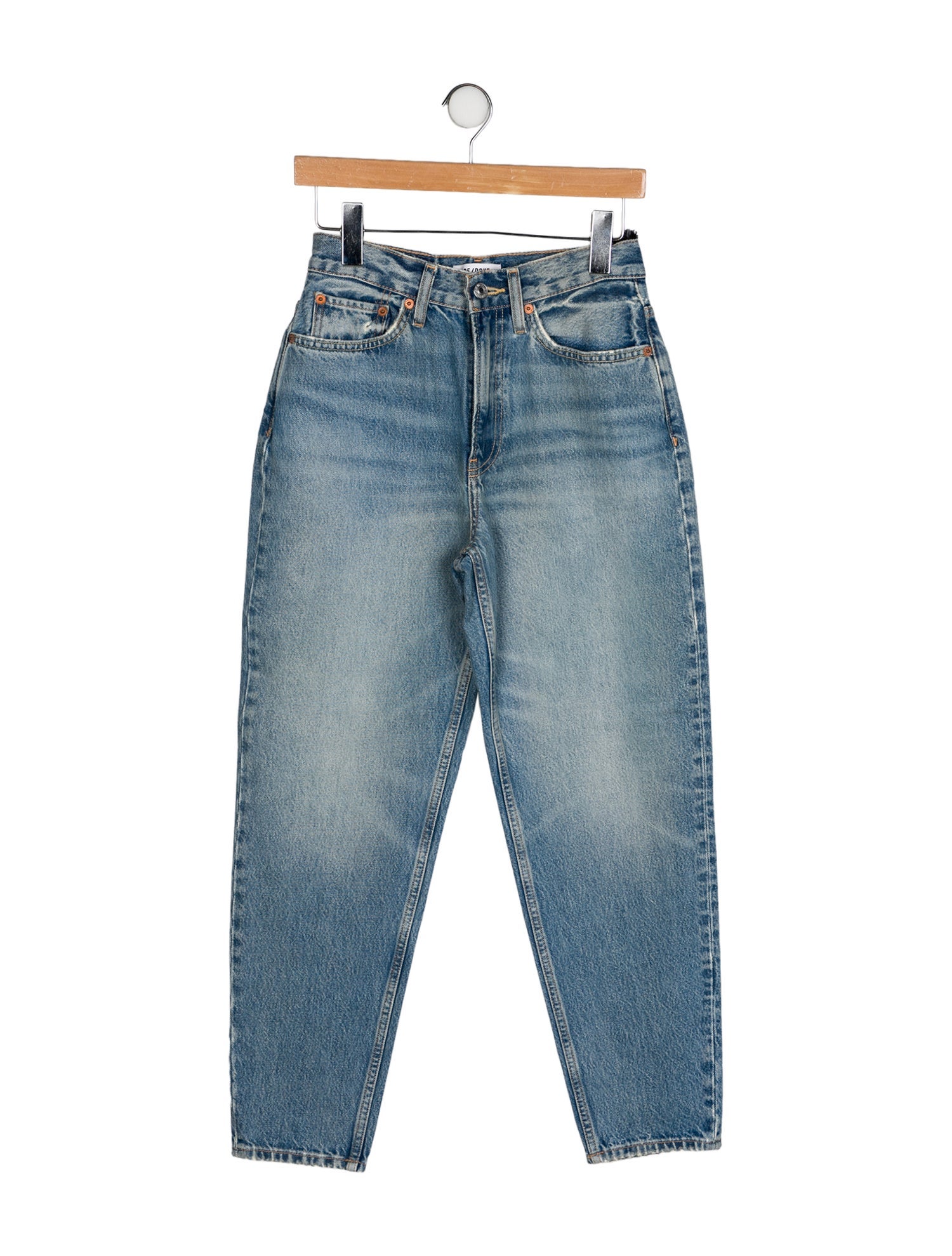RE/DONE High-Rise Straight Leg Jeans