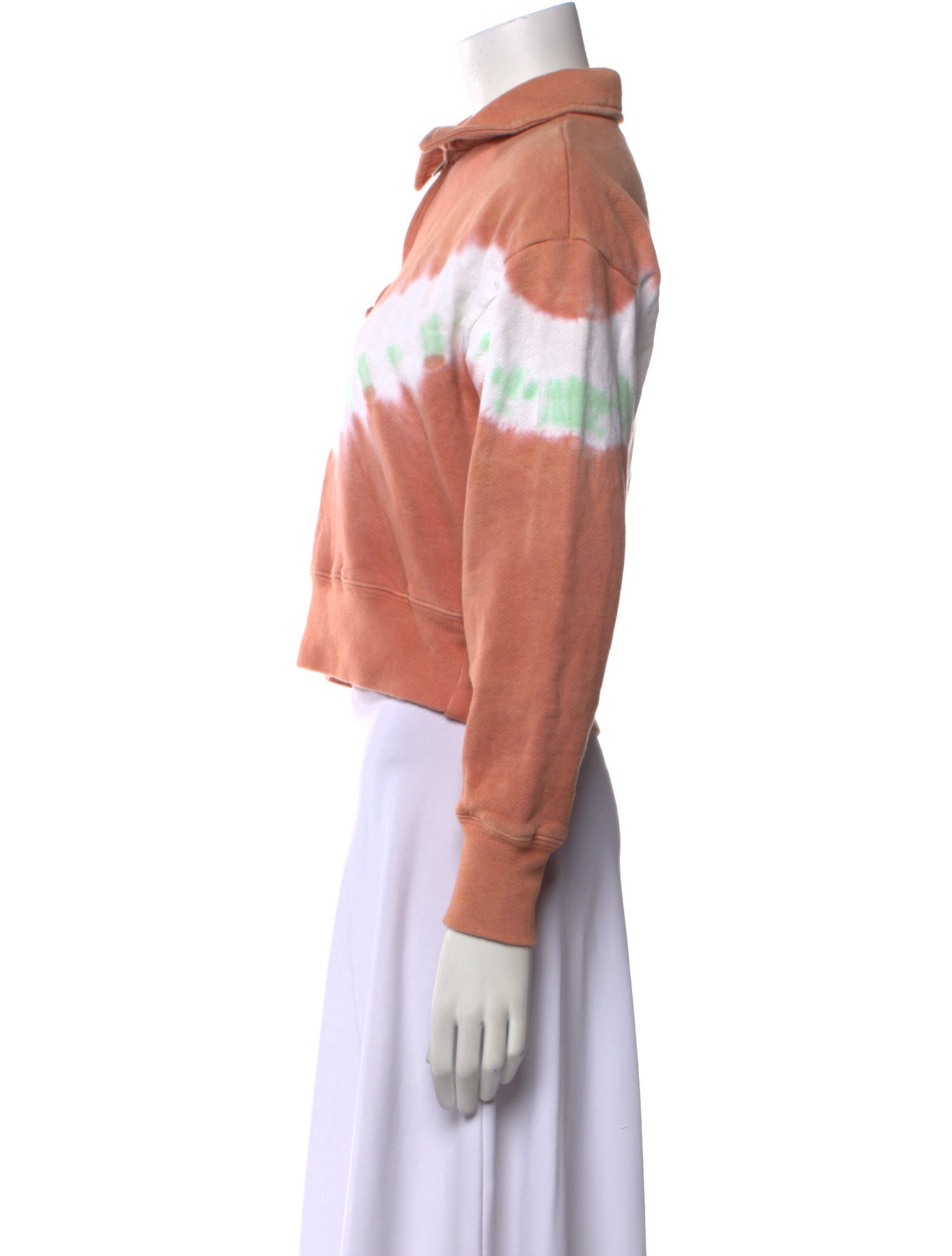 RE/DONE Tie-Dye Print V-Neck Sweatshirt