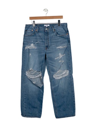 RE/DONE High-Rise Straight Leg Jeans