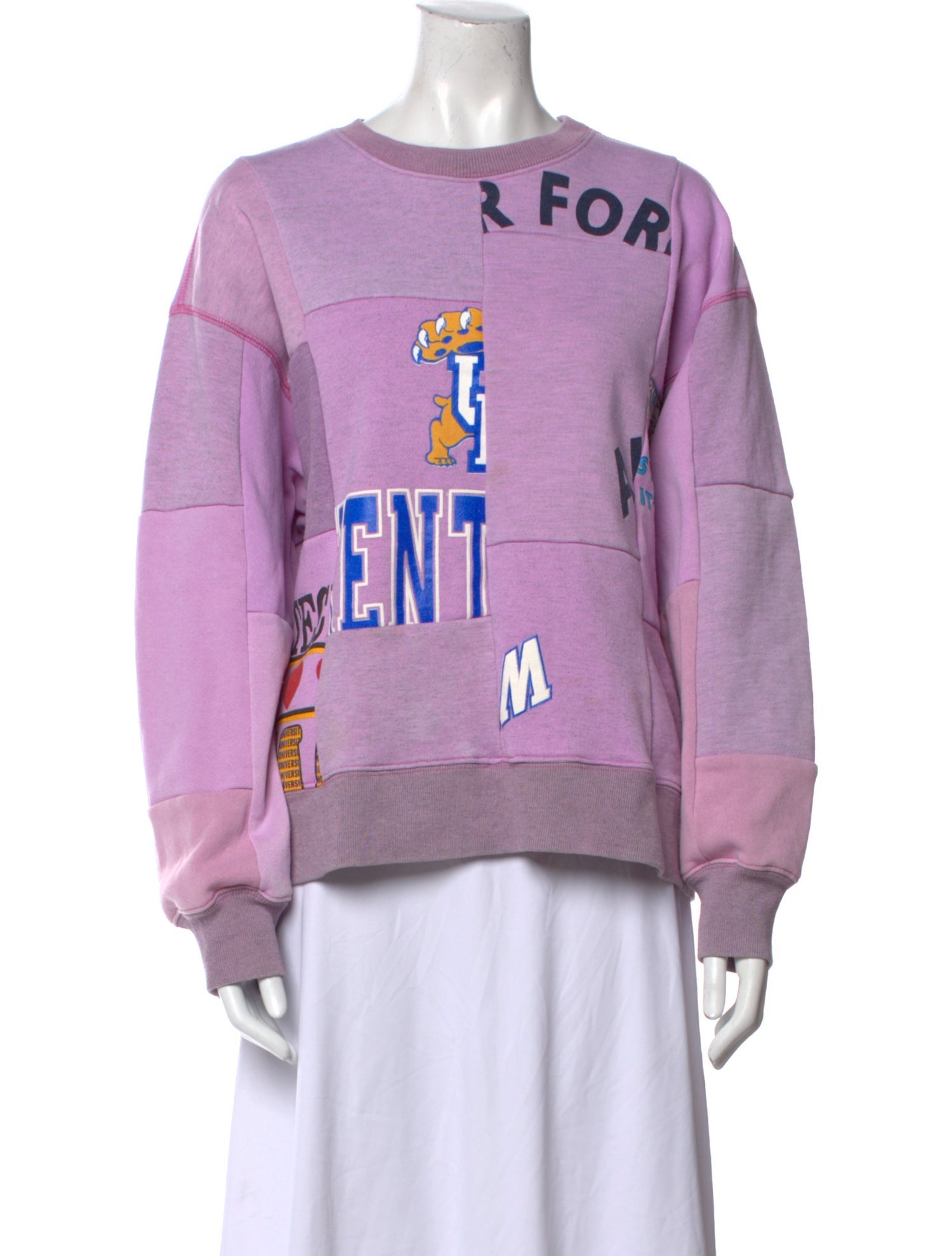 RE/DONE Graphic Print Crew Neck Sweatshirt