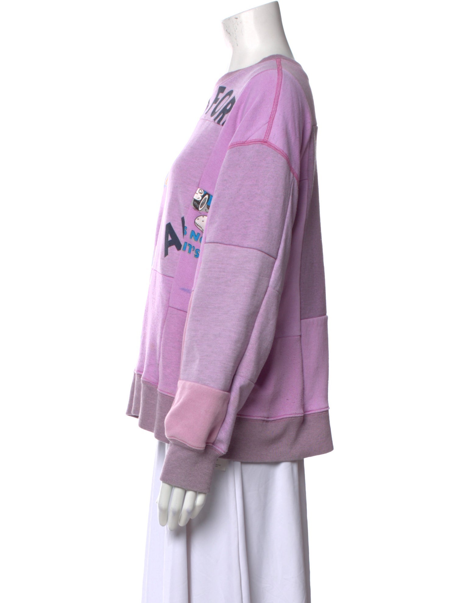 RE/DONE Graphic Print Crew Neck Sweatshirt