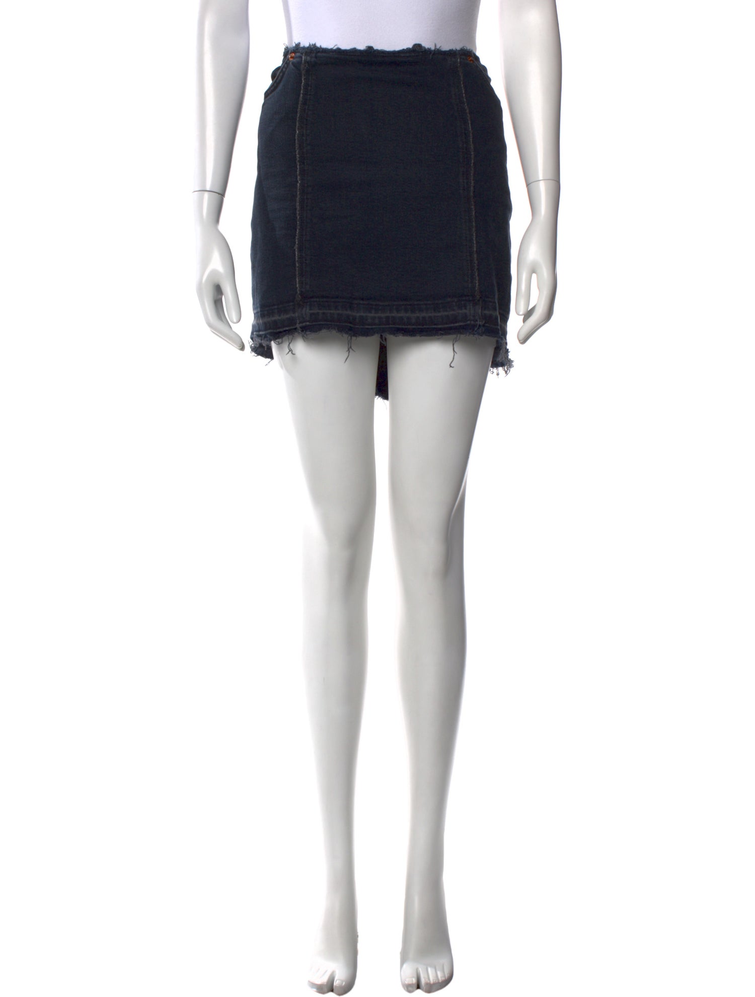 RE/DONE Raw-Edge Trim Mini Skirt