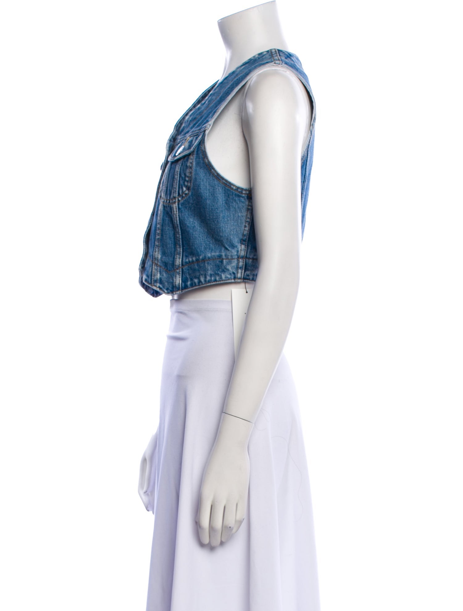 RE/DONE V-Neck Sleeveless Crop Top w/ Tags