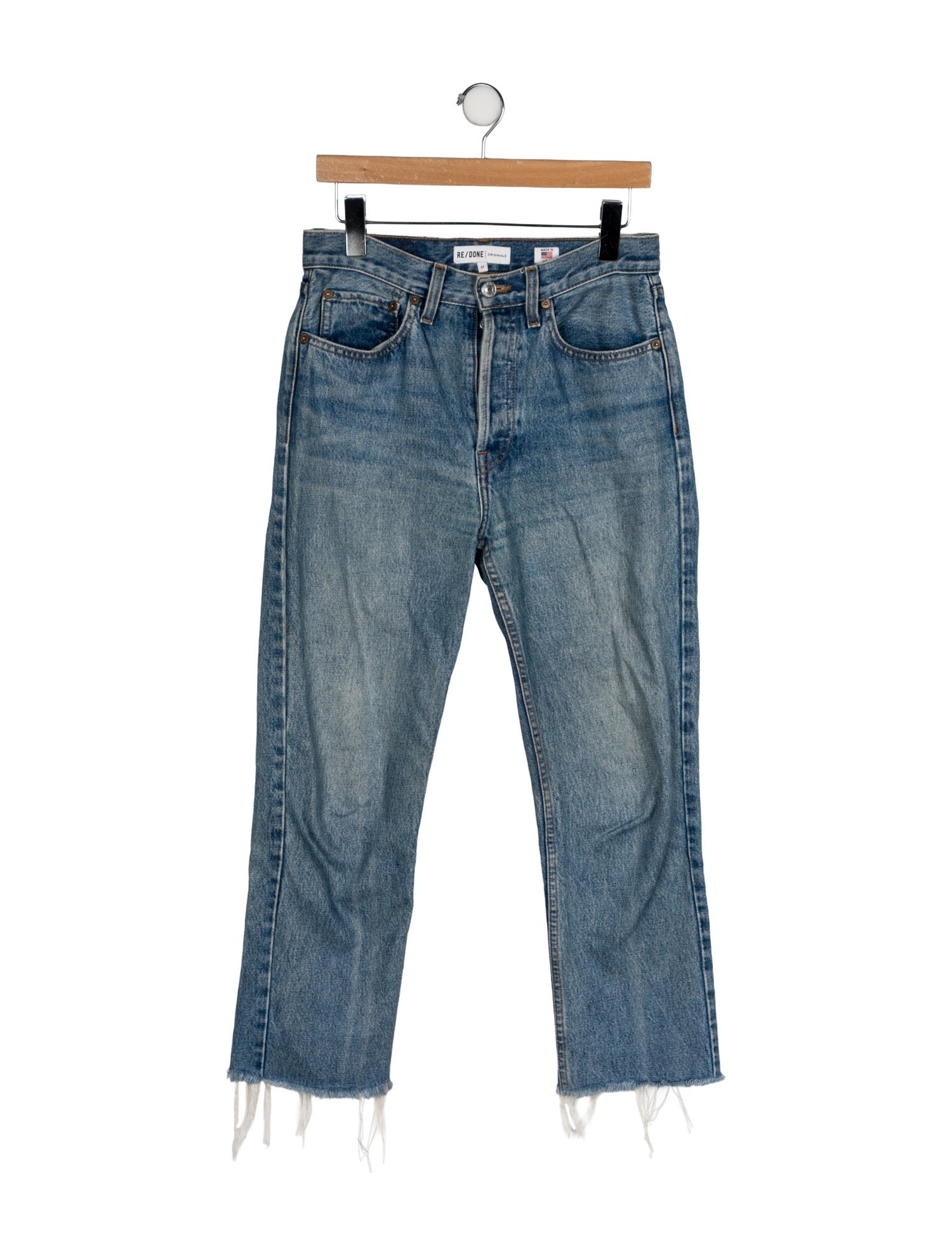 RE/DONE High-Rise Straight Leg Jeans