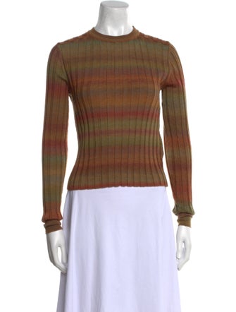 RE/DONE Wool Plaid Print Sweater