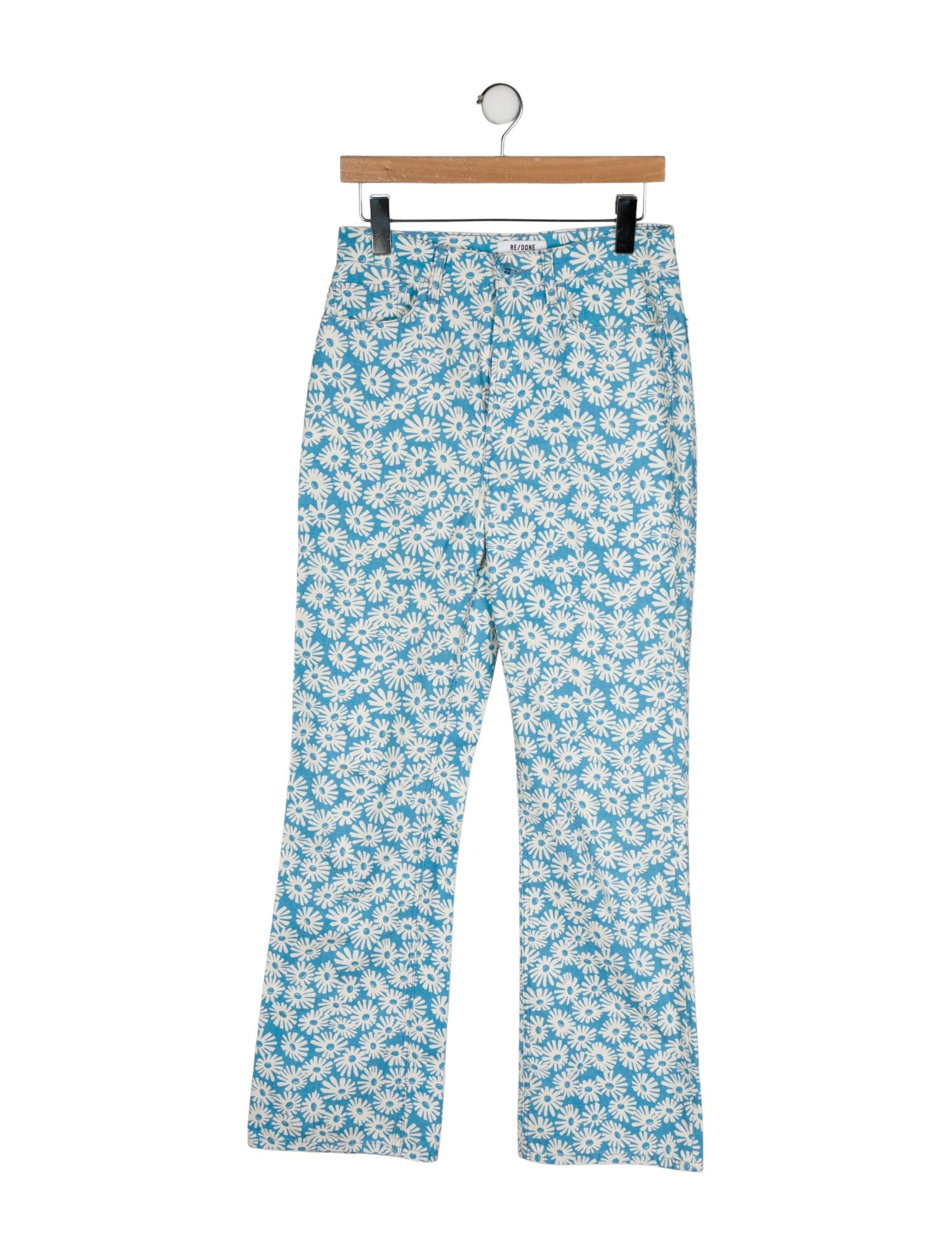 RE/DONE Floral Print Wide Leg Pants
