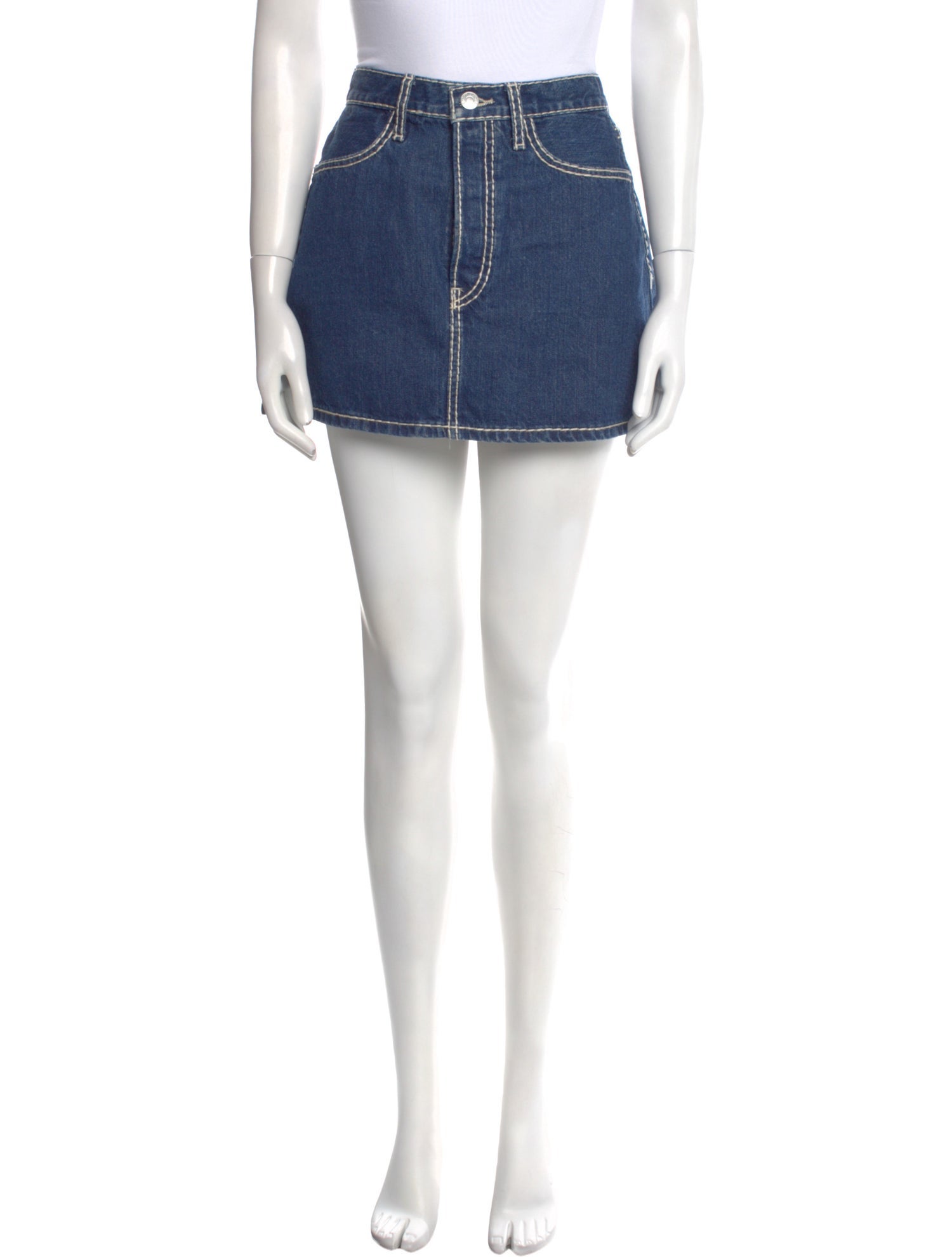 RE/DONE Distressed Accents Mini Skirt