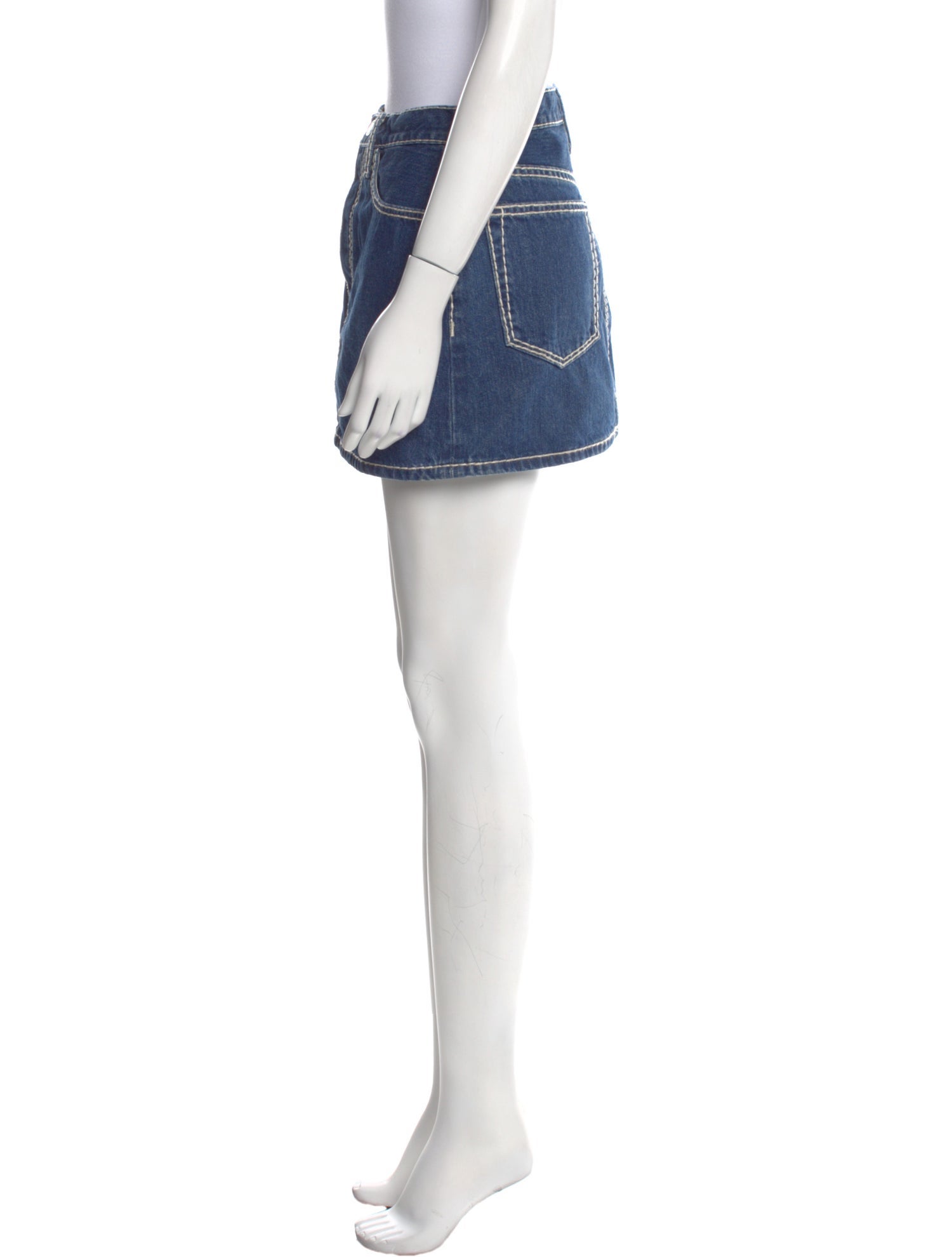 RE/DONE Distressed Accents Mini Skirt