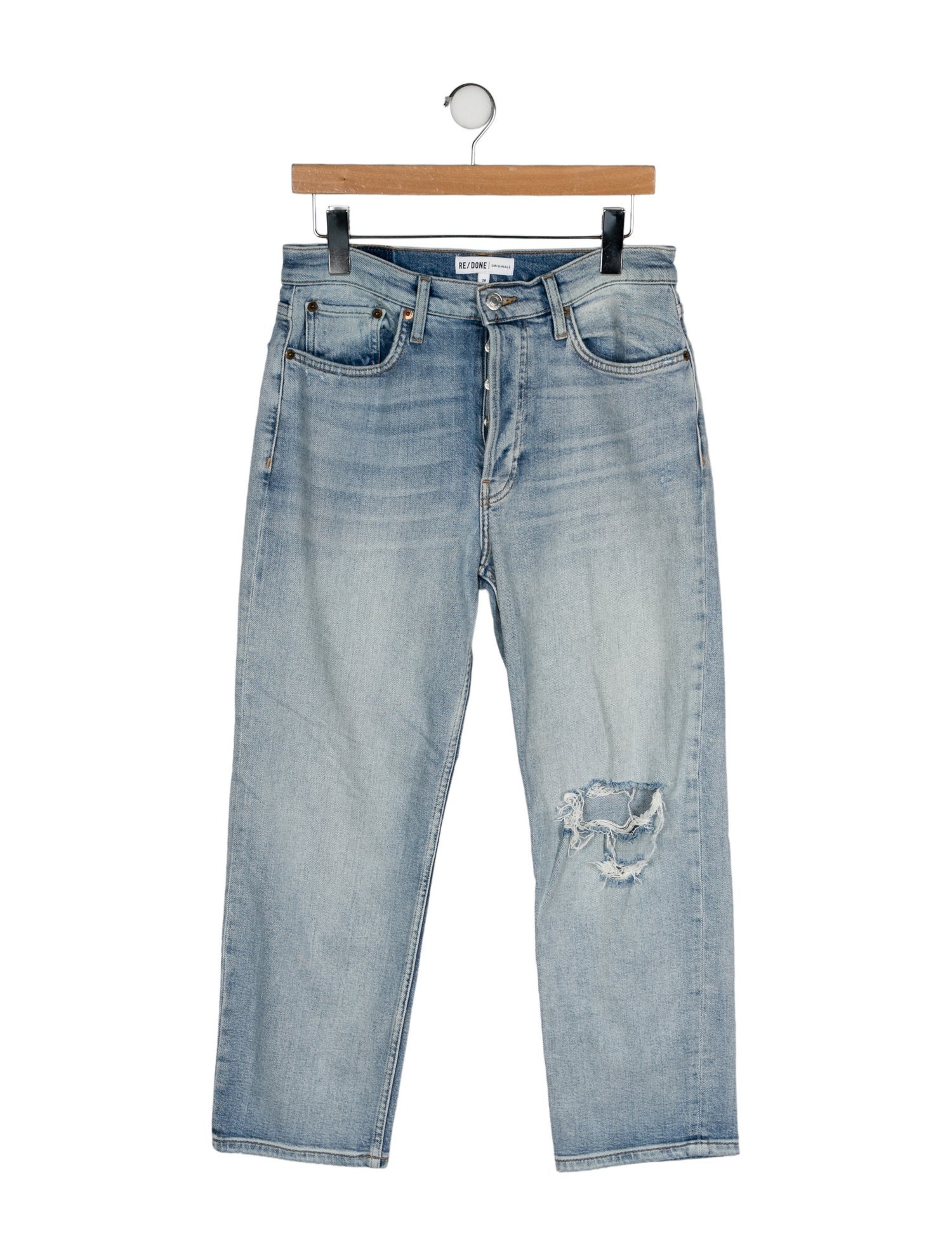 RE/DONE High-Rise Straight Leg Jeans