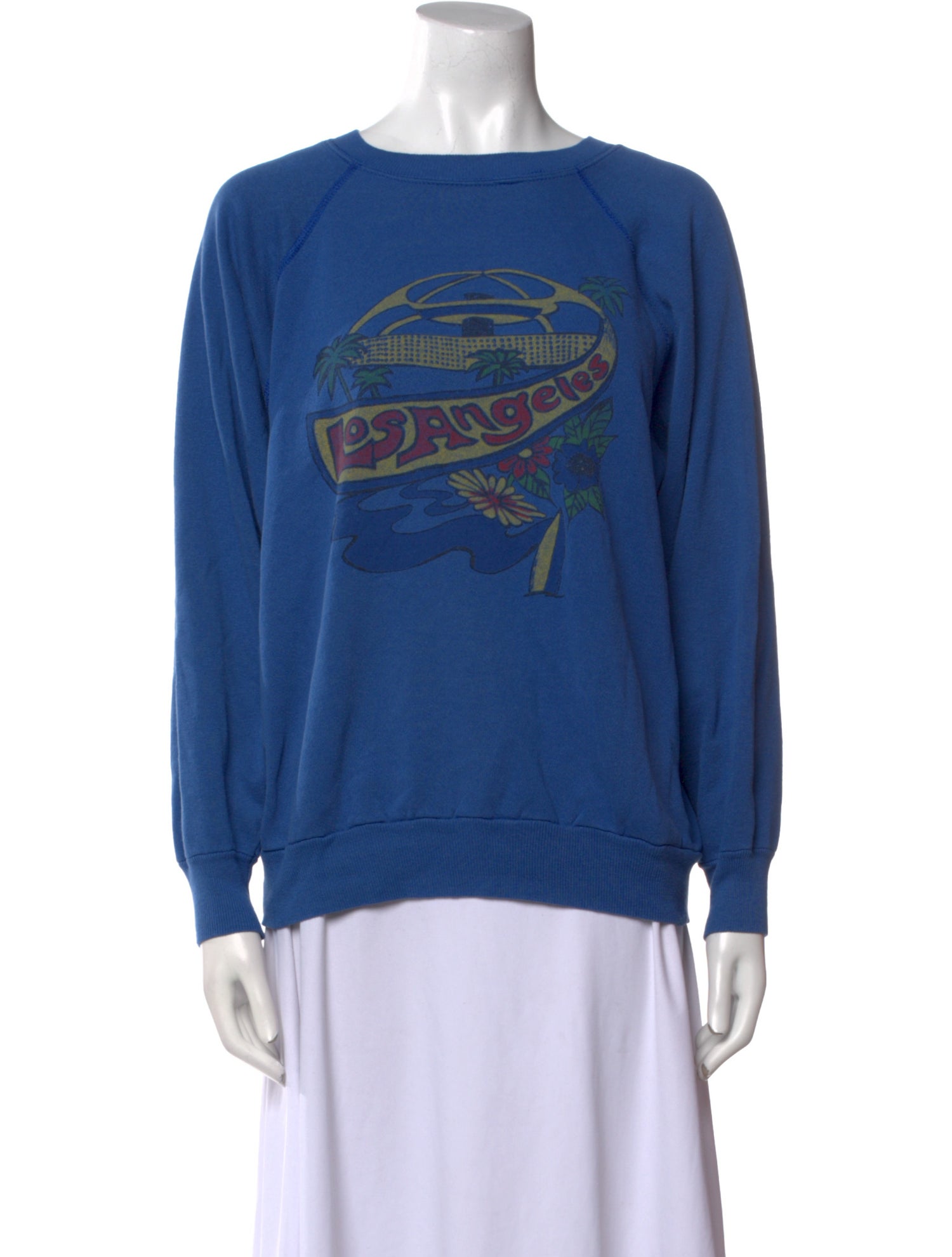 RE/DONE Graphic Print Crew Neck Sweatshirt