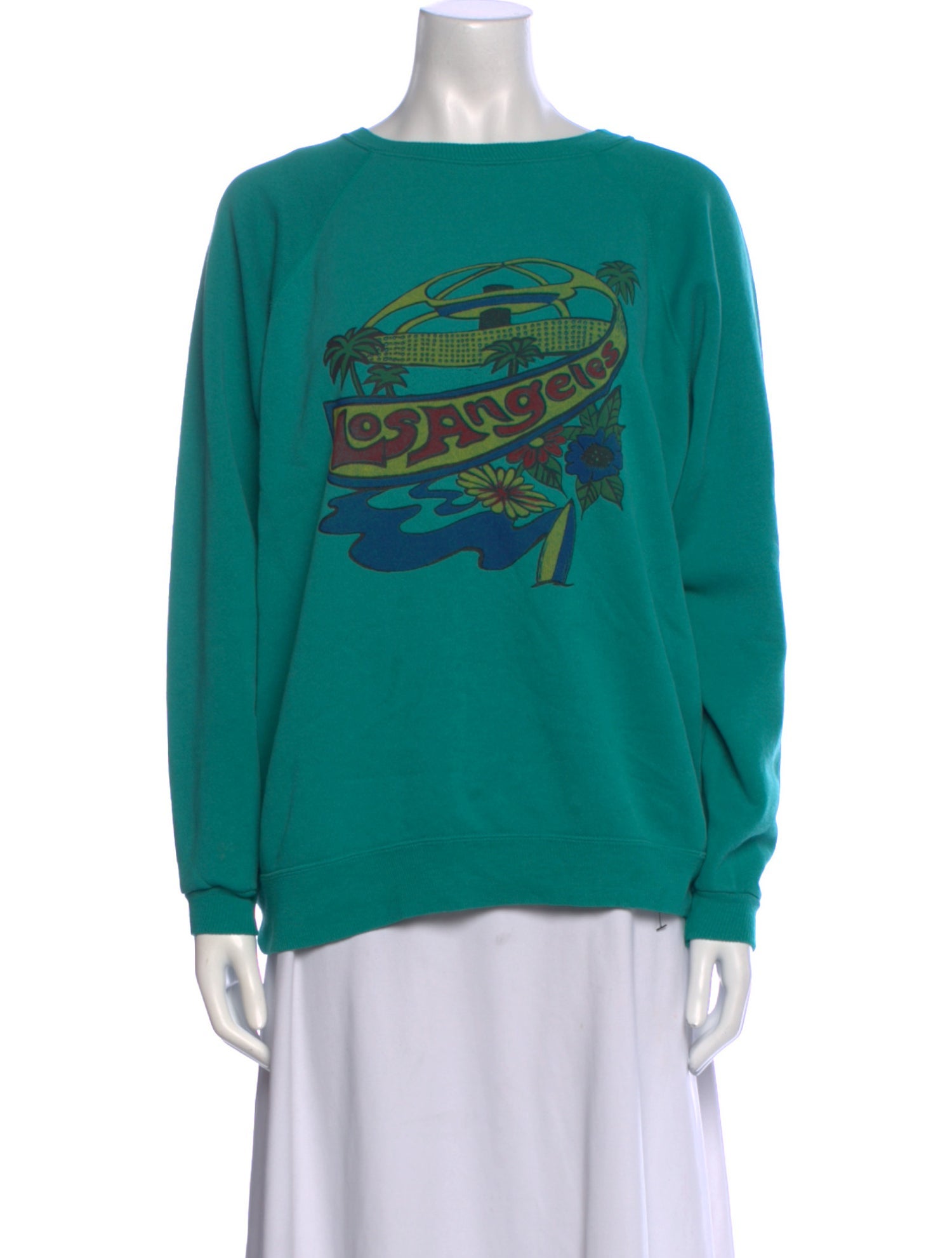 RE/DONE Graphic Print Crew Neck Sweatshirt