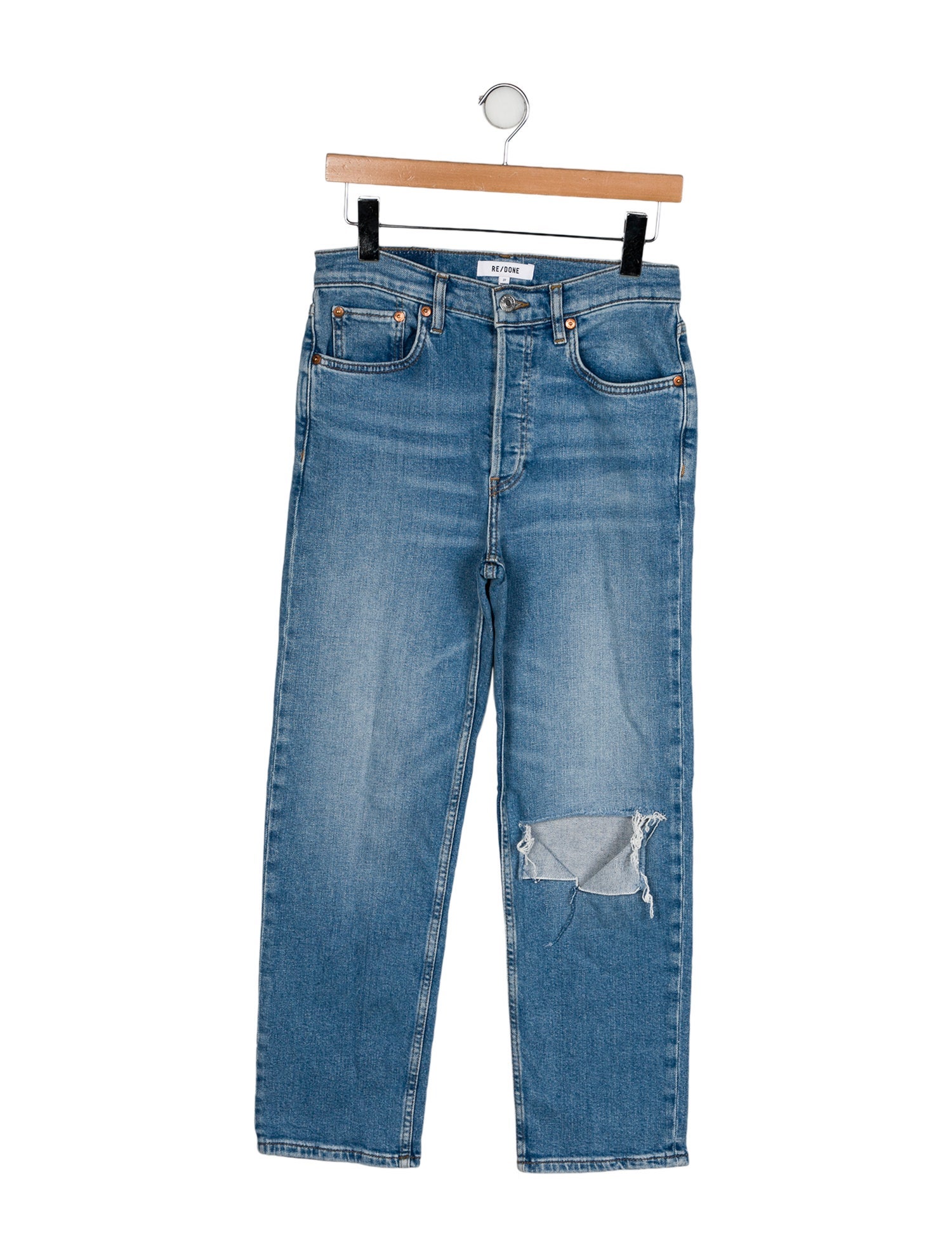 RE/DONE High-Rise Straight Leg Jeans