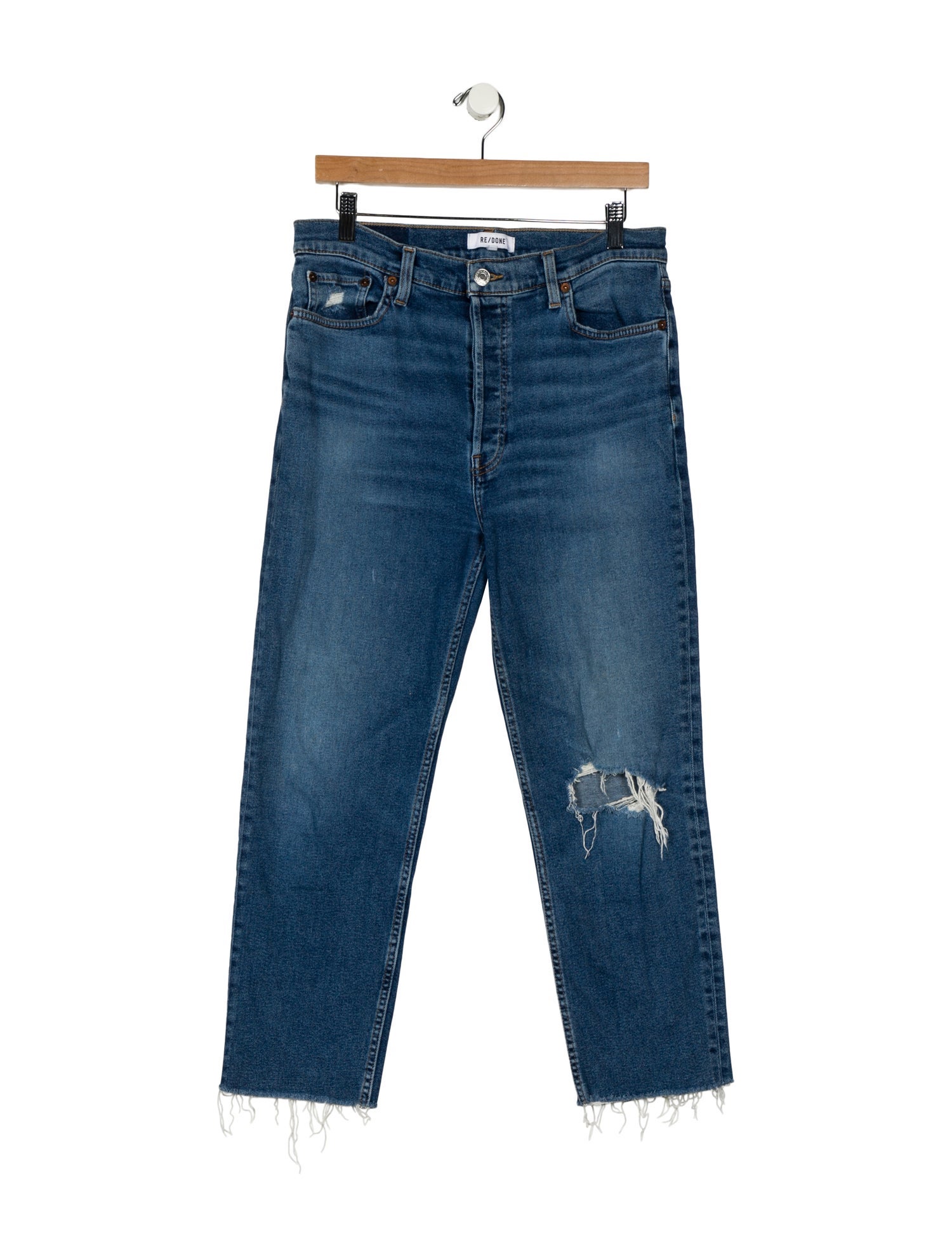 RE/DONE High-Rise Straight Leg Jeans