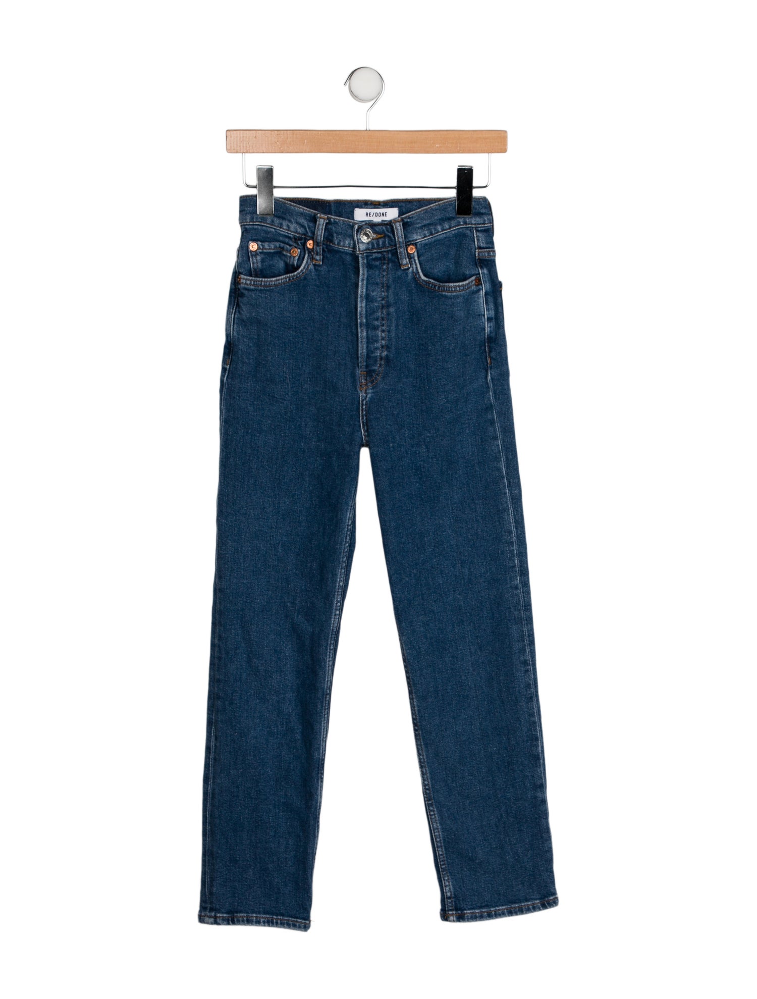 RE/DONE High-Rise Straight Leg Jeans