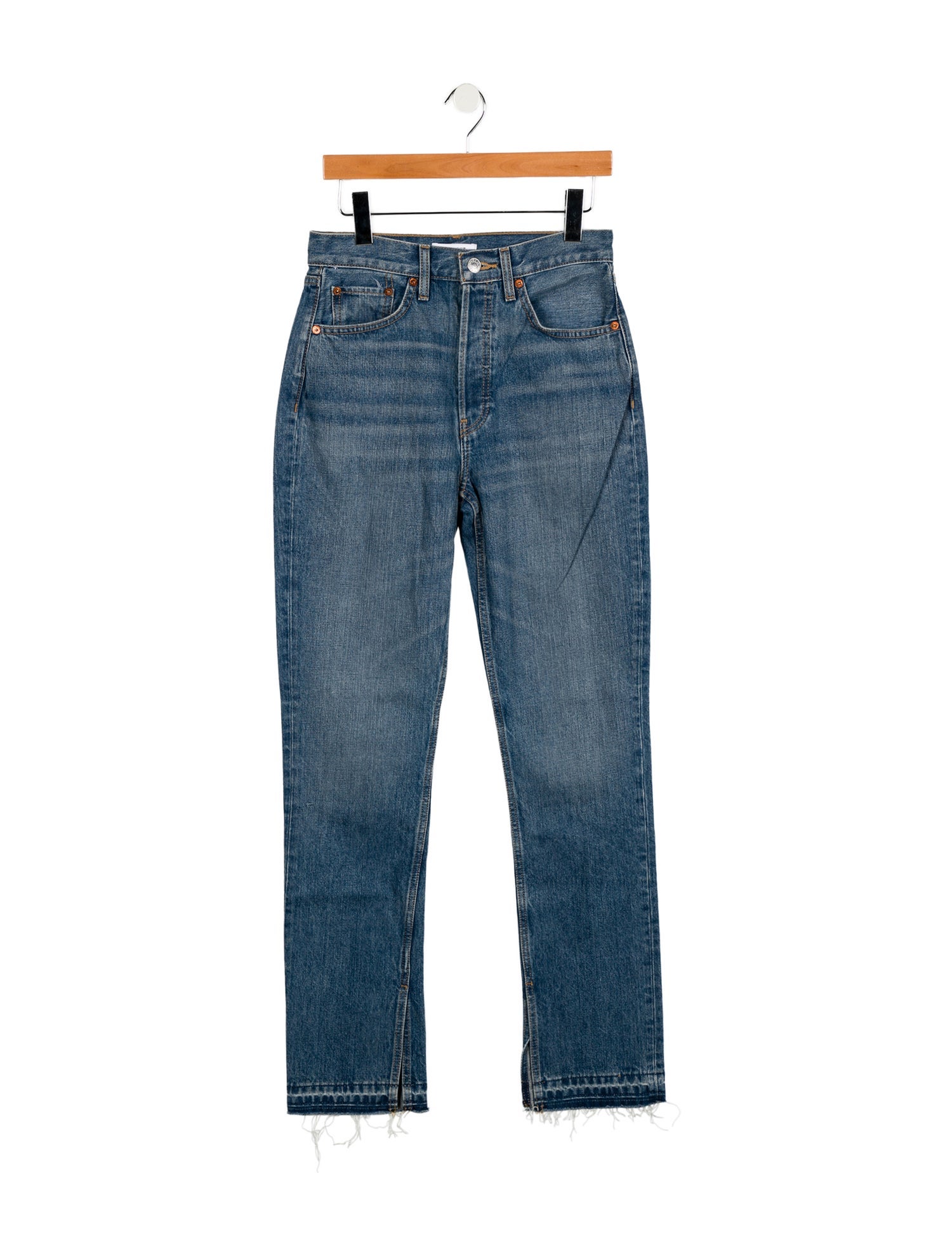 RE/DONE High-Rise Straight Leg Jeans